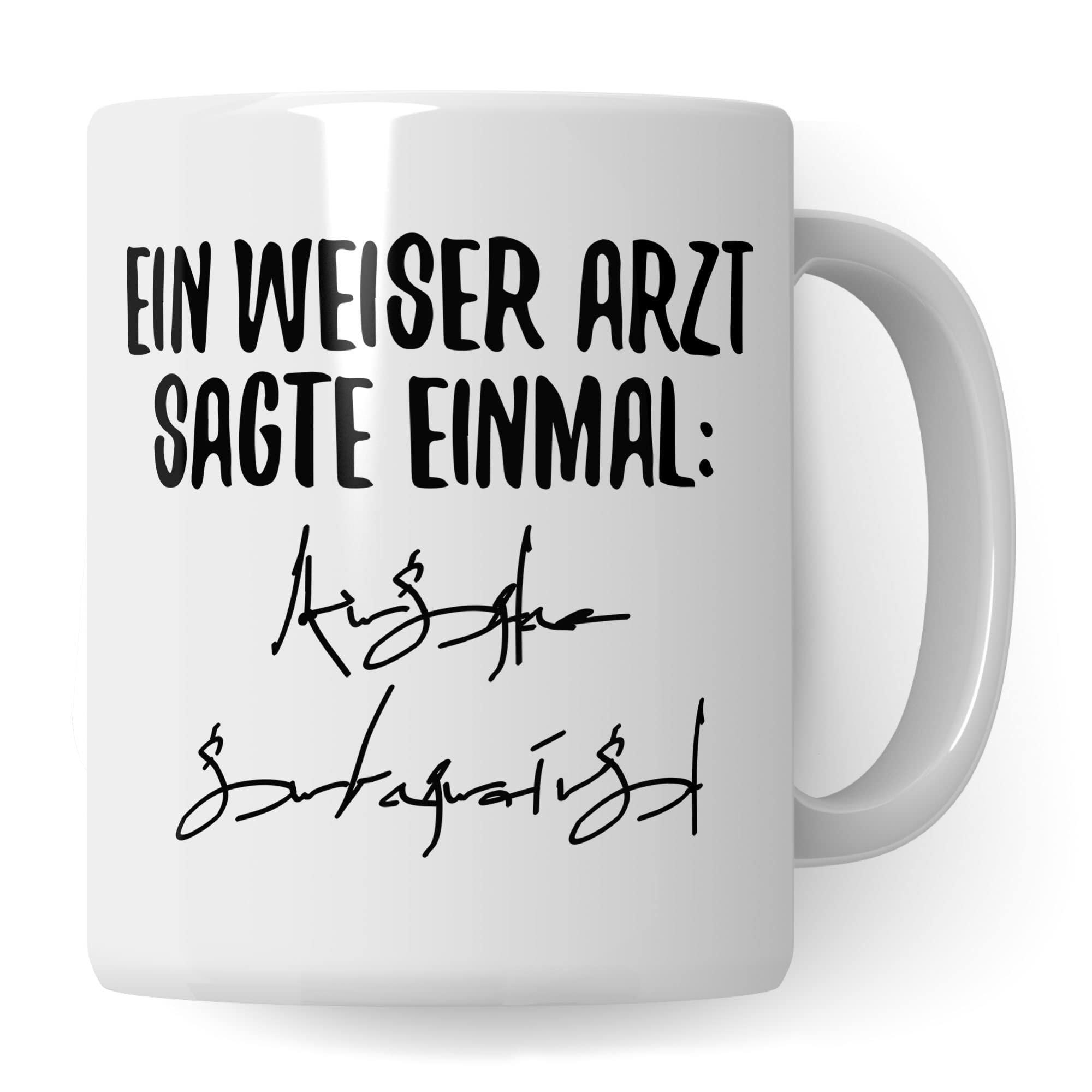 „Bester Arzt“ Tasse – 300 Ml, Weiß, Mit Herz-Motiv, Spülmaschinenfest, Geschenk Für Mediziner