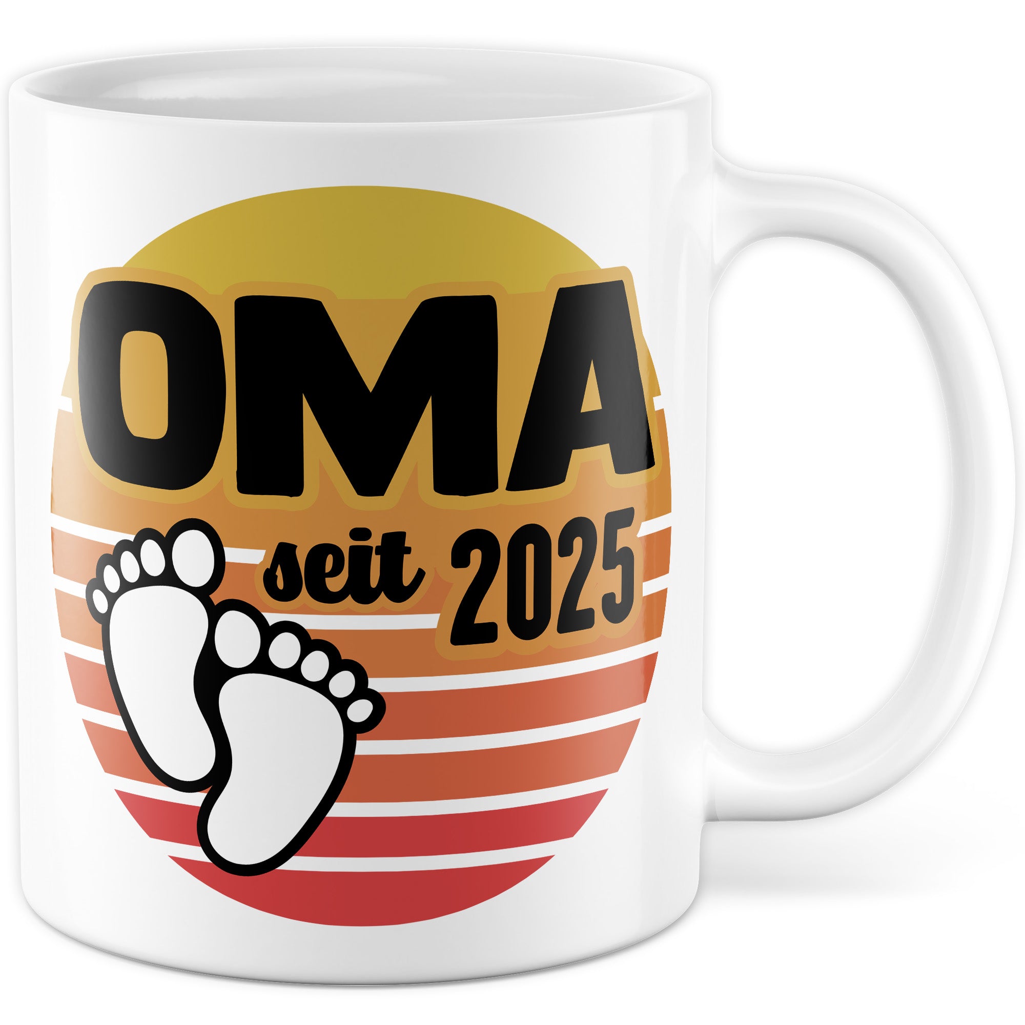 Oma Tasse, Oma - Since 2025, Geschenk Großmutter, Geschenkidee frische Großmutter, frischgebackene Oma 2025 Geschenk Geburt Baby Enkelkind