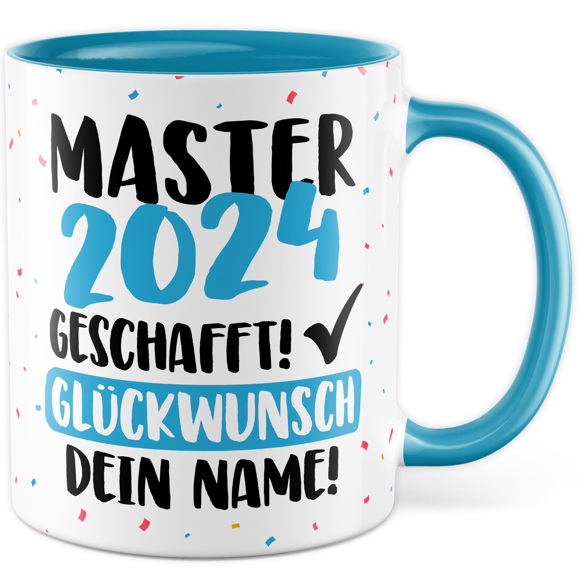 Tasse personalisiert Examen Geschenk Examen 2024 geschafft! - Glücwunsch dein Name Geschenkidee Kaffee-Becher Kaffeetasse Tasse mit Spruch pesonalisierbar eigener Name Schulabschluss