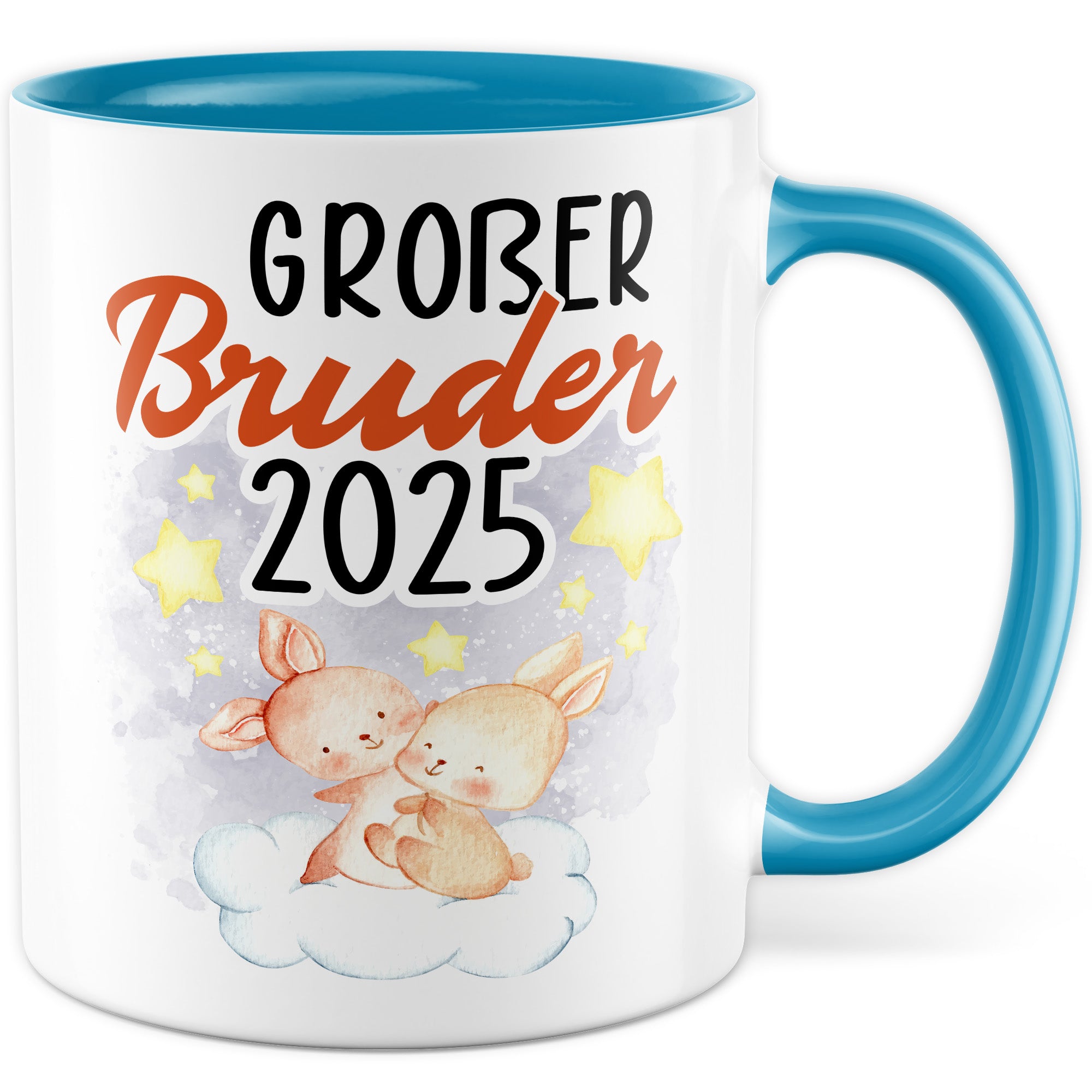 Tasse Bruder Geschenk, Großer Bruder 2025 Geschenkidee werdender Bruder Kaffeetasse mit Spruch Kaffee-Becher Babynews zukünftiger Bruder bevorstehende Geburt