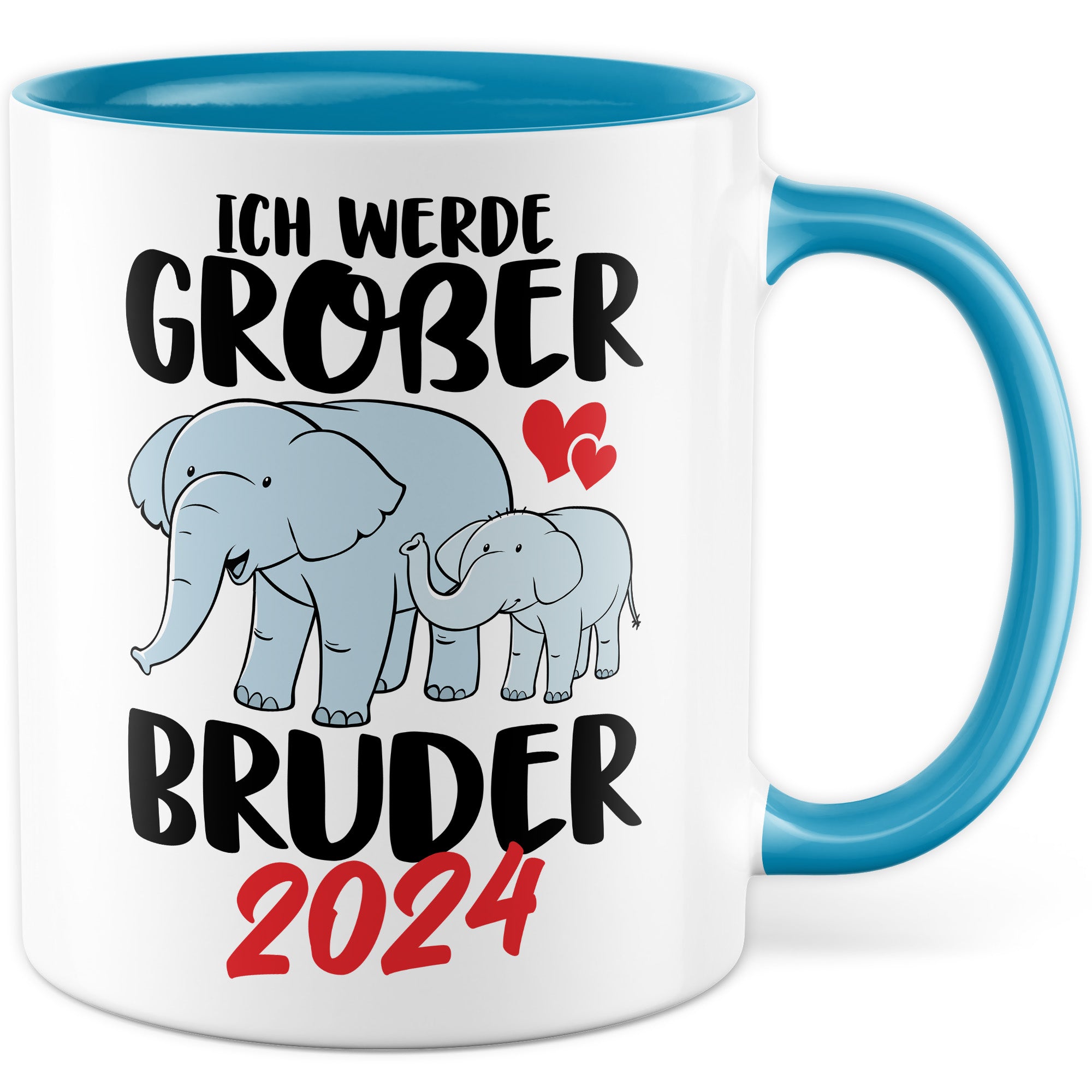 Bruder Tasse 2024 Geschenkidee Einhorn Kakaobecher Geschenk für Geschwister Kakaotasse Kinder Becher