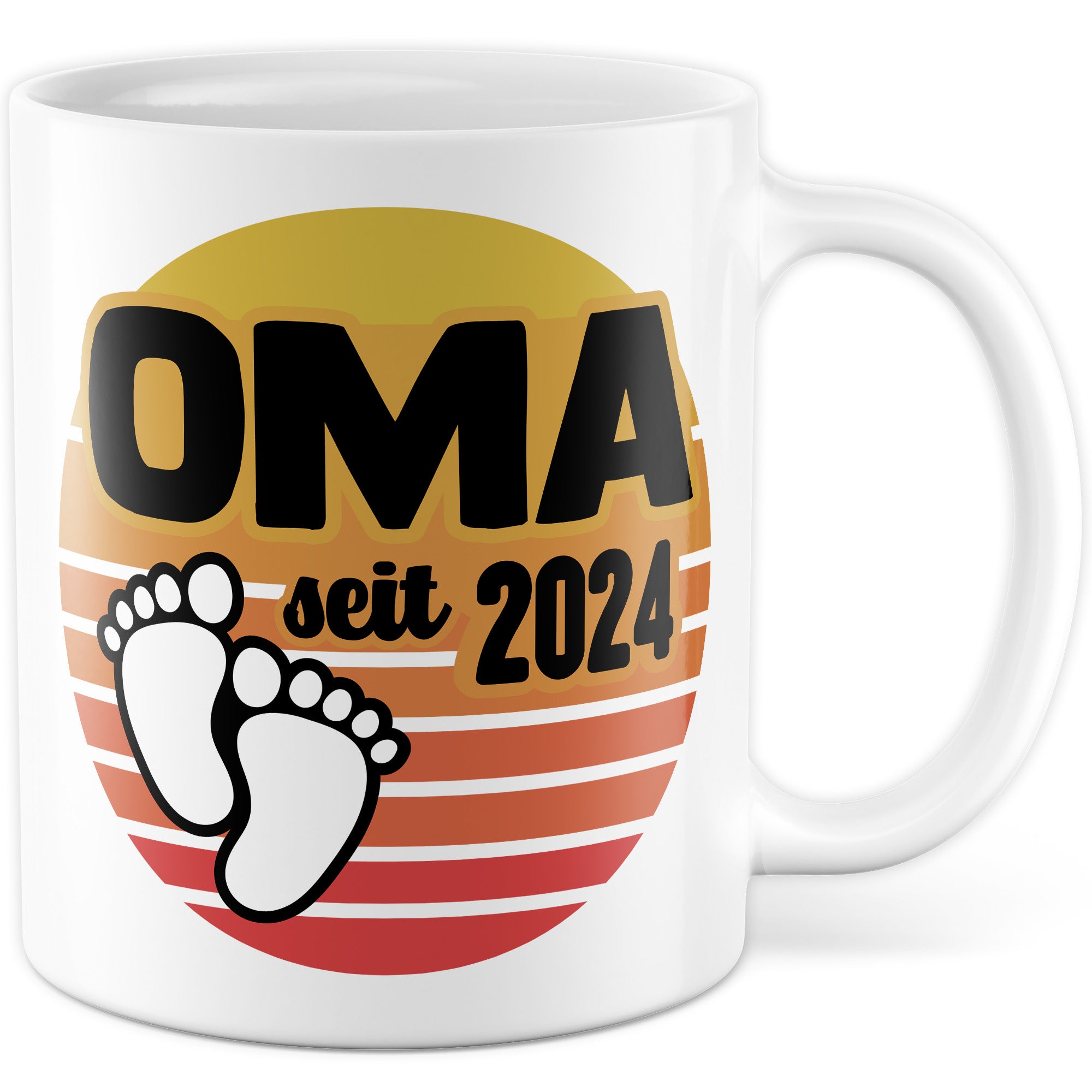 Oma Tasse, Oma - Since 2024, Geschenk Großmutter, Geschenkidee frische Großmutter, frischgebackene Oma 2024 Geschenk Geburt Baby Enkelkind