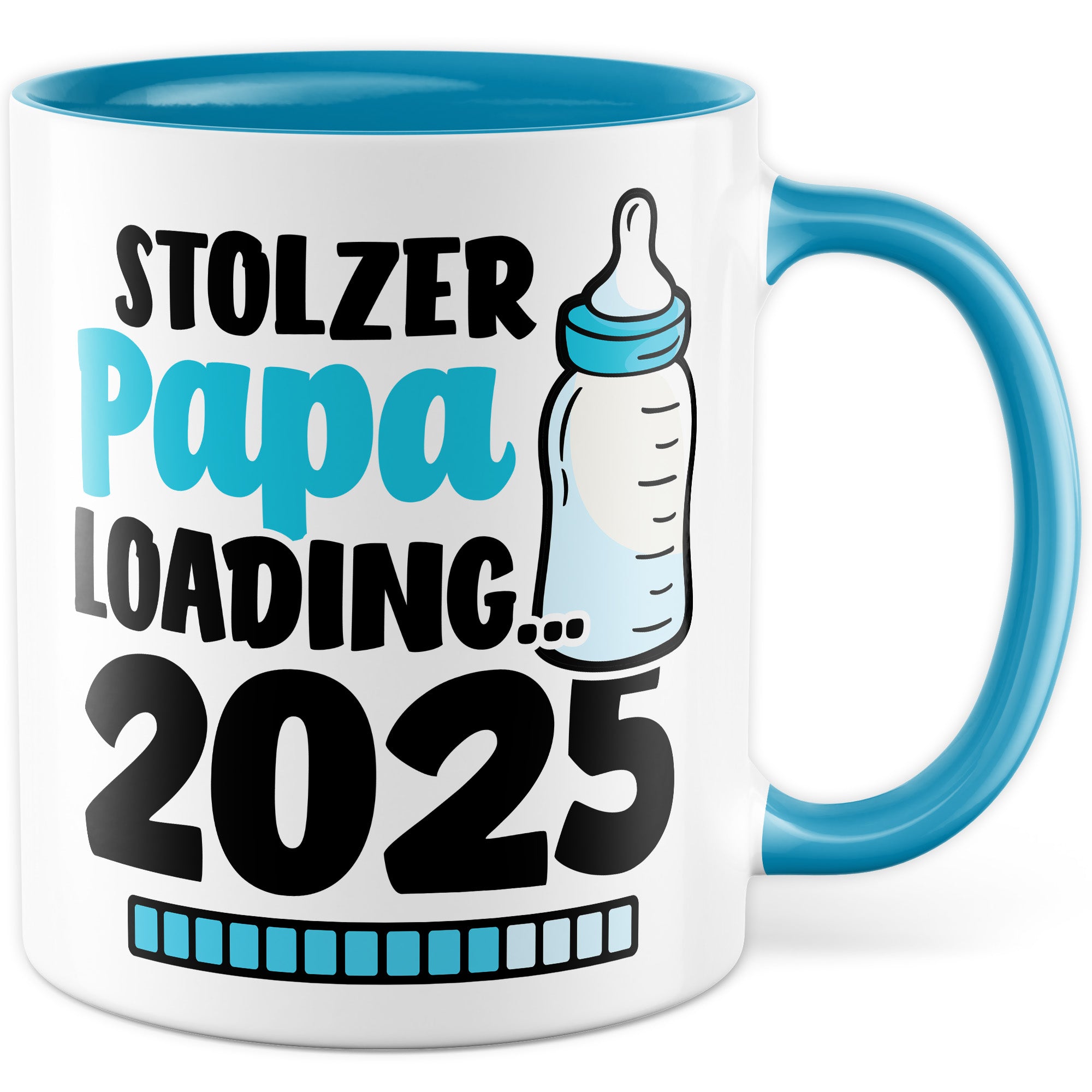 Tasse werdender Papa Geschenk, Stolzer Papa loading … 2025 Geschenkidee Vater Kaffee-Becher Kaffeetasse mit Spruch Teetasse Motiv Vaterschaft werdender Vater