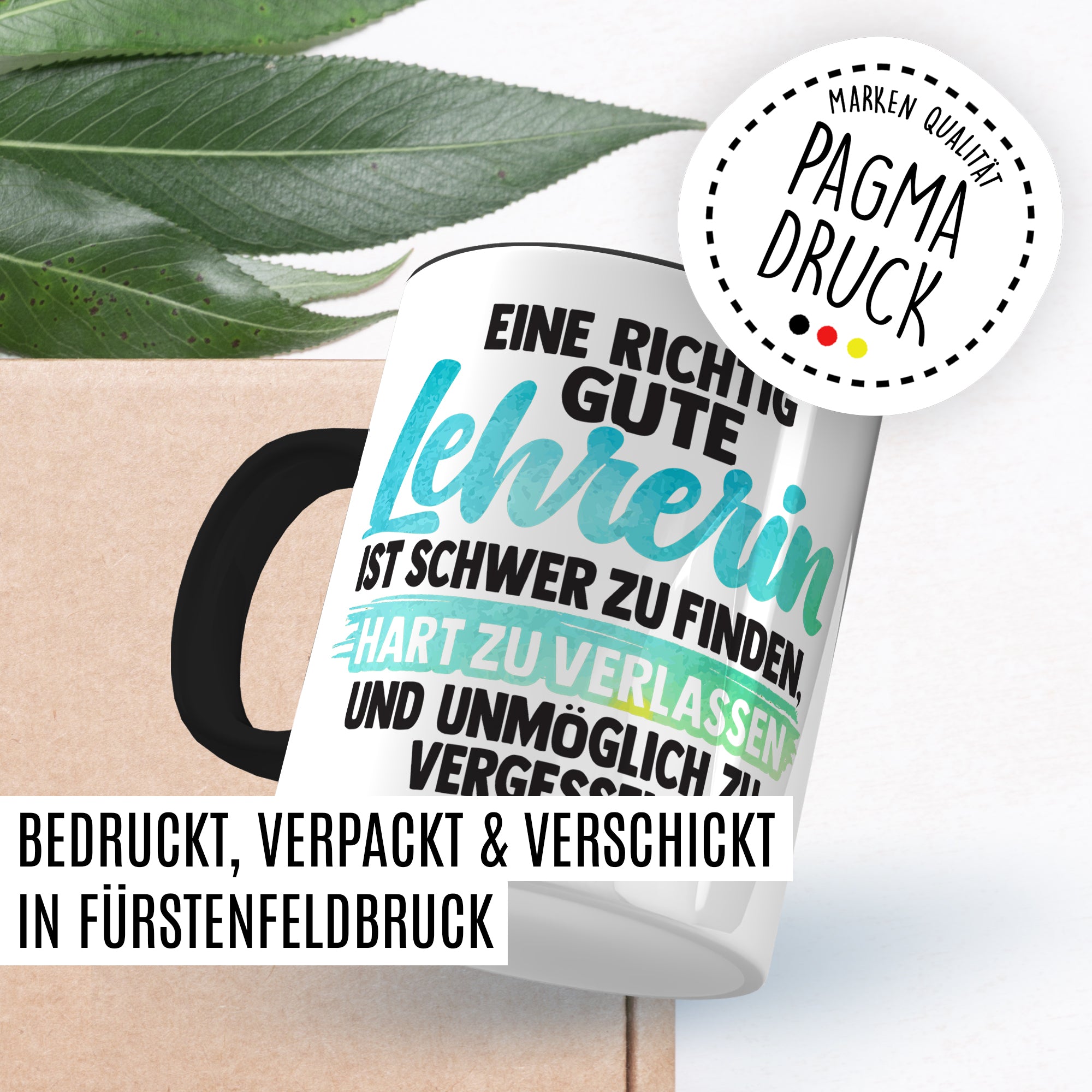 Lehrerin Tasse mit Spruch Geschenk Kaffee-Tasse Kaffee-Becher Lehrerin lustig Geschenkidee Lehrerinnen Grundschule Lehrerinnen Abschied Abschiedsgeschenk Gymnasium