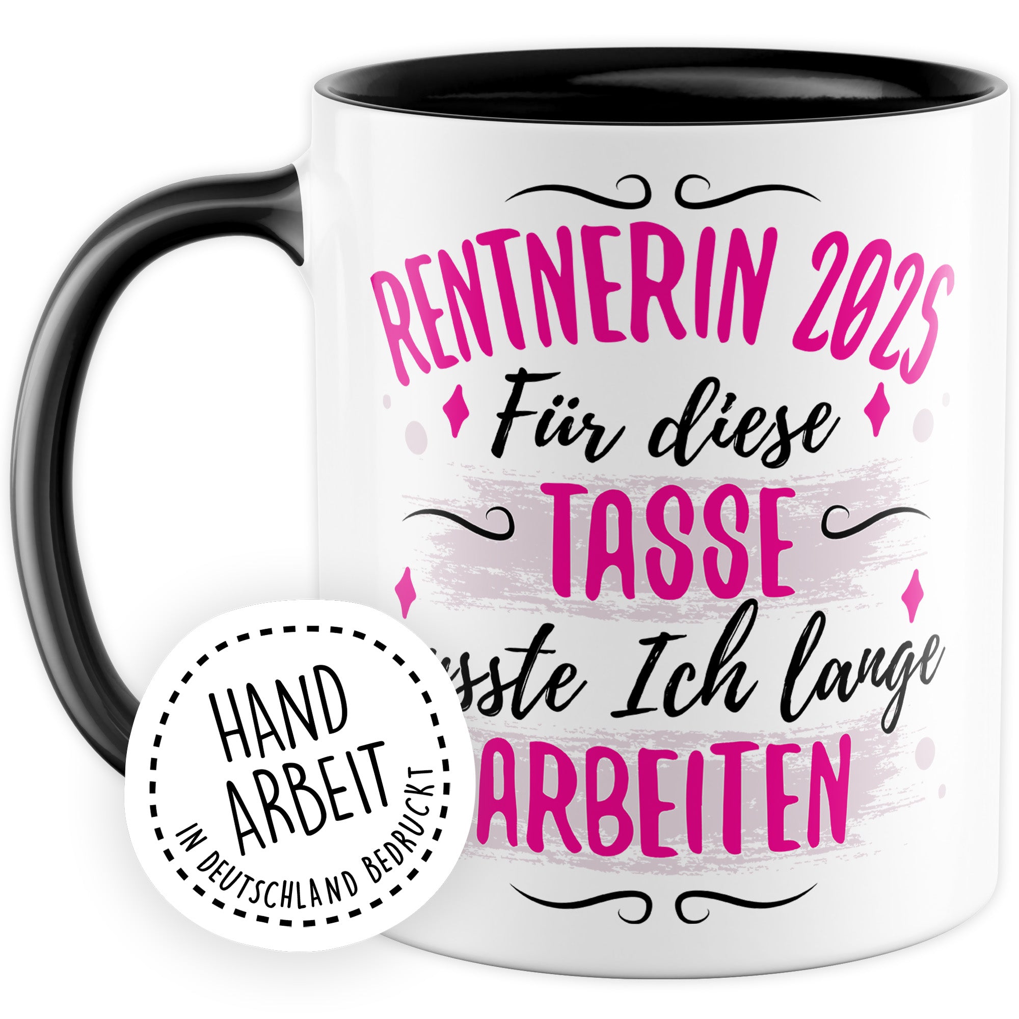 Tasse Rentnerin 2025 lustig - Geschenk zur Rente Frau Kollegin Abschiedsgeschenk - Renteneintritt Rentenbeginn Abschied Pensionierung Ruhestand Geschenke für Frauen Kaffee-Becher