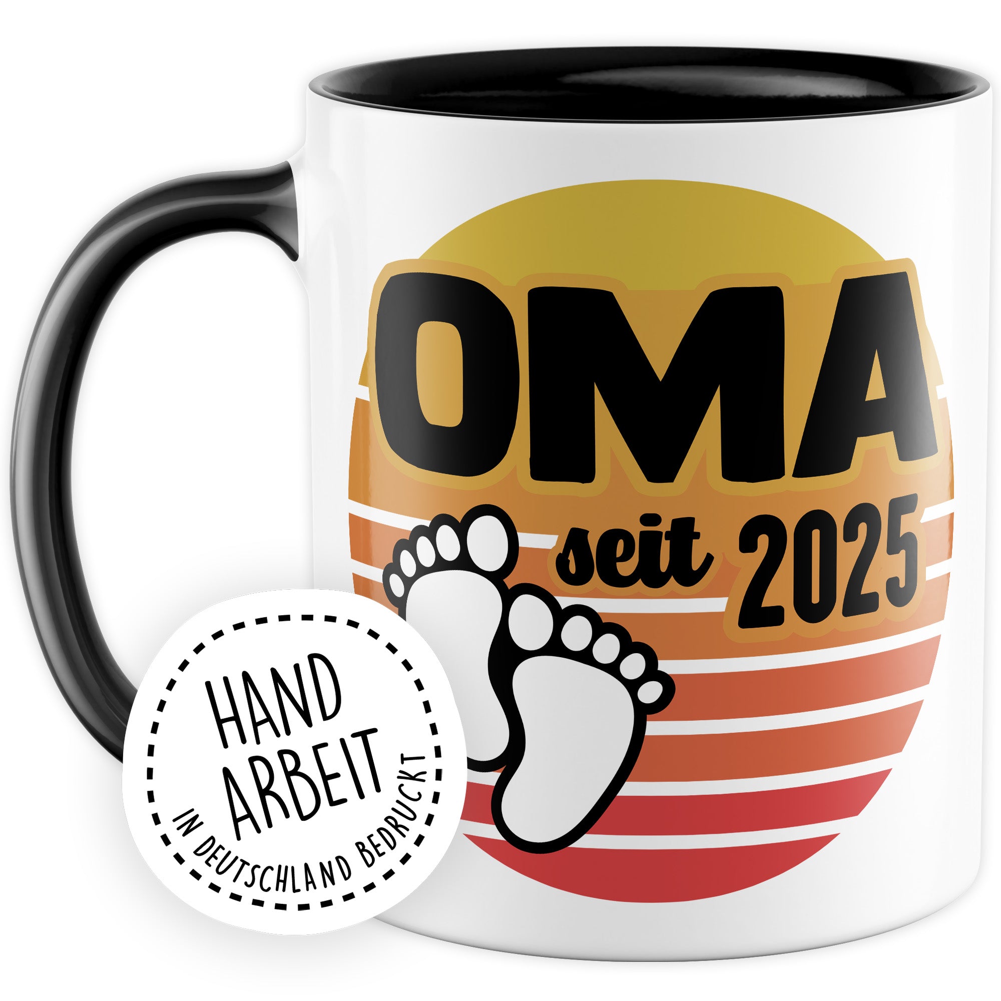 Oma Tasse, Oma - Since 2025, Geschenk Großmutter, Geschenkidee frische Großmutter, frischgebackene Oma 2025 Geschenk Geburt Baby Enkelkind