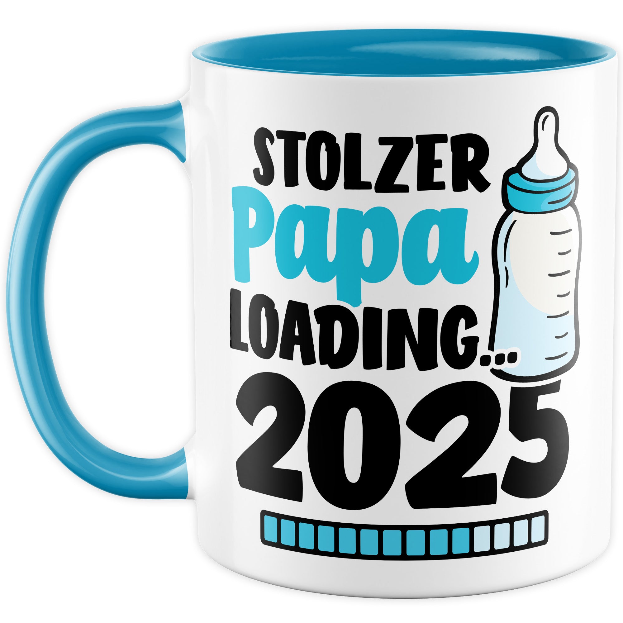 Tasse werdender Papa Geschenk, Stolzer Papa loading … 2025 Geschenkidee Vater Kaffee-Becher Kaffeetasse mit Spruch Teetasse Motiv Vaterschaft werdender Vater