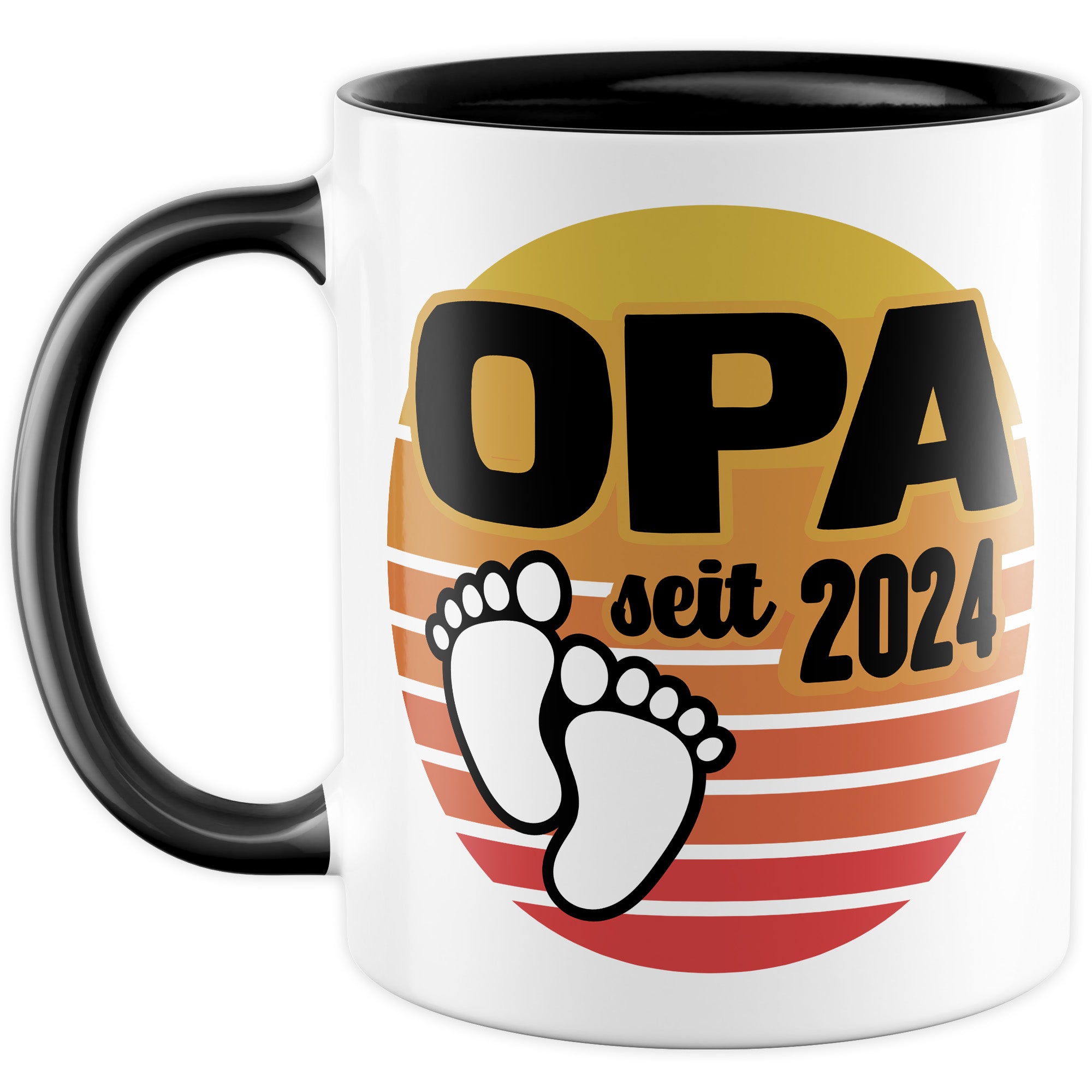 Opa Tasse, Opa - Since 2024, Geschenk Großvater, Geschenkidee frischer Großvater, frischgebackener Opa 2024 Geschenk Geburt Baby Enkelkind