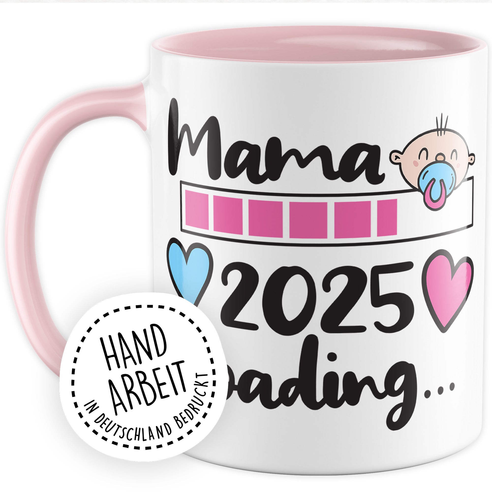 Tasse Mama 2025 Loading - Geschenk Schwangerschaft Tasse - Geschenk-Idee Schwanger werdende Mutter Kaffee-Becher