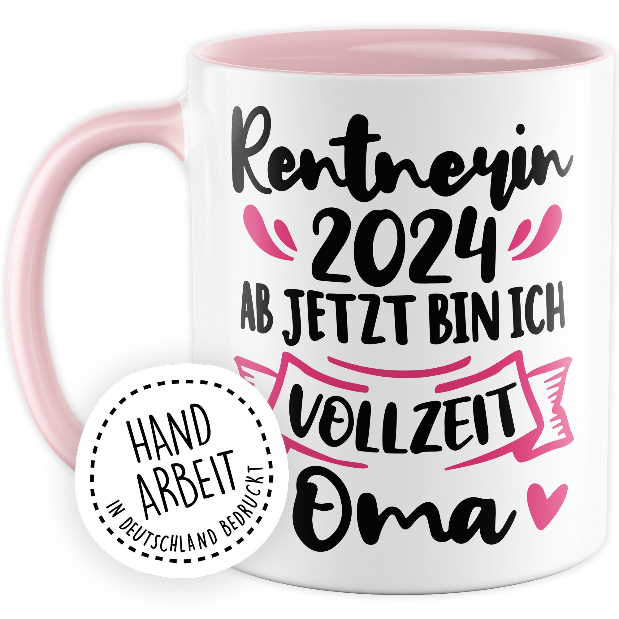 Tasse Rentnerin 2024 mit Spruch: "Vollzeit Oma"