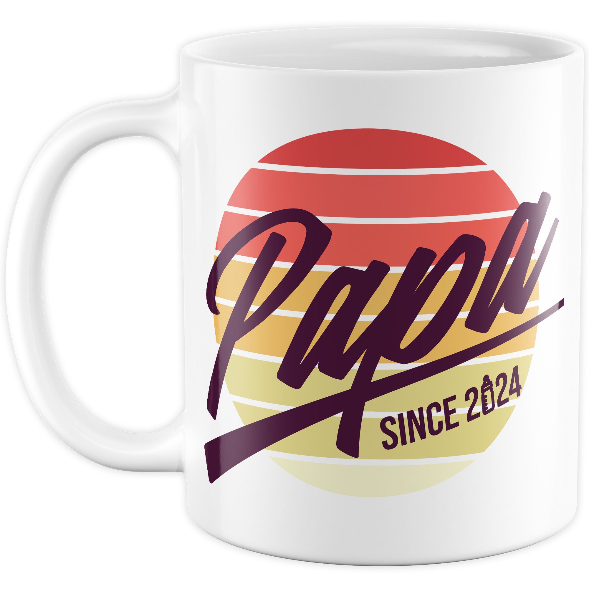 Papa Tasse, Papa - Since 2024, Geschenk Ehemann, Geschenkidee frischer Vater, frischgebackener Papa 2024 Geschenk Geburt Baby