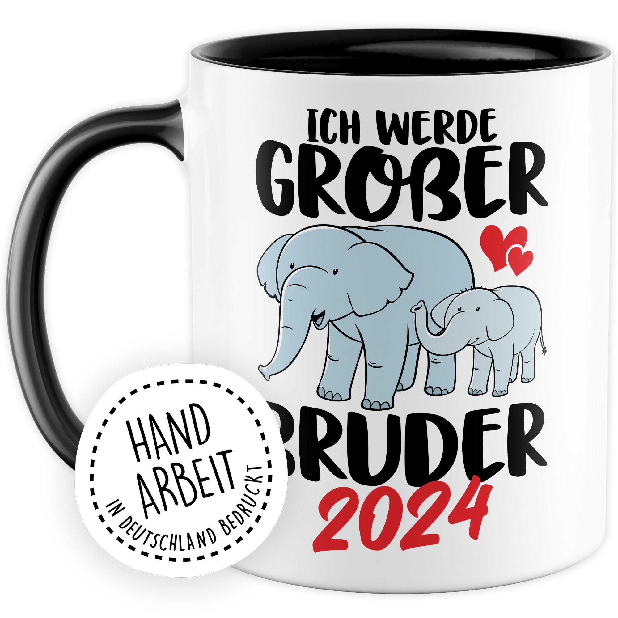 Bruder Tasse 2024 Geschenkidee Einhorn Kakaobecher Geschenk für Geschwister Kakaotasse Kinder Becher