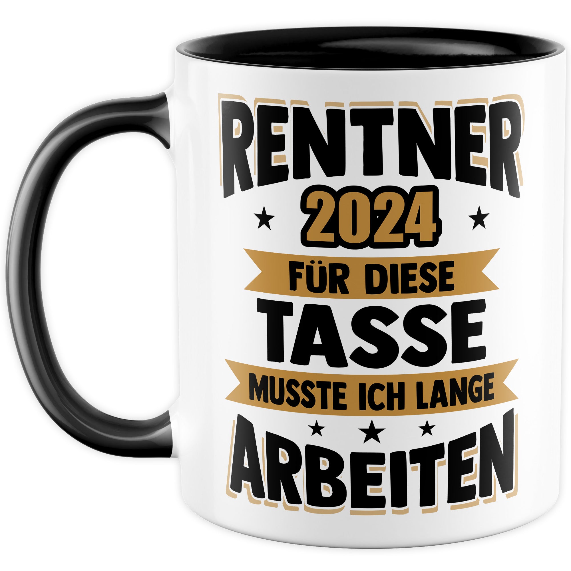 Tasse Rentner Geschenk Mann lustig - Rente 2024 Kollege Abschiedsgeschenk - Renteneintritt Abschied Ruhestand Geschenke für Männer Kaffee-Becher