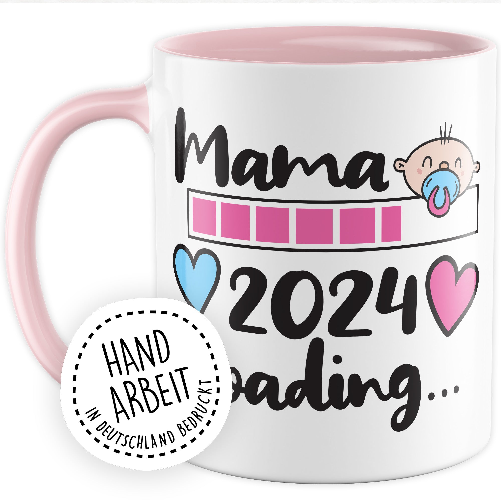 Tasse Mama 2024 Loading - Geschenk Schwangerschaft Tasse - Geschenk-Idee Schwanger werdende Mutter Kaffee-Becher