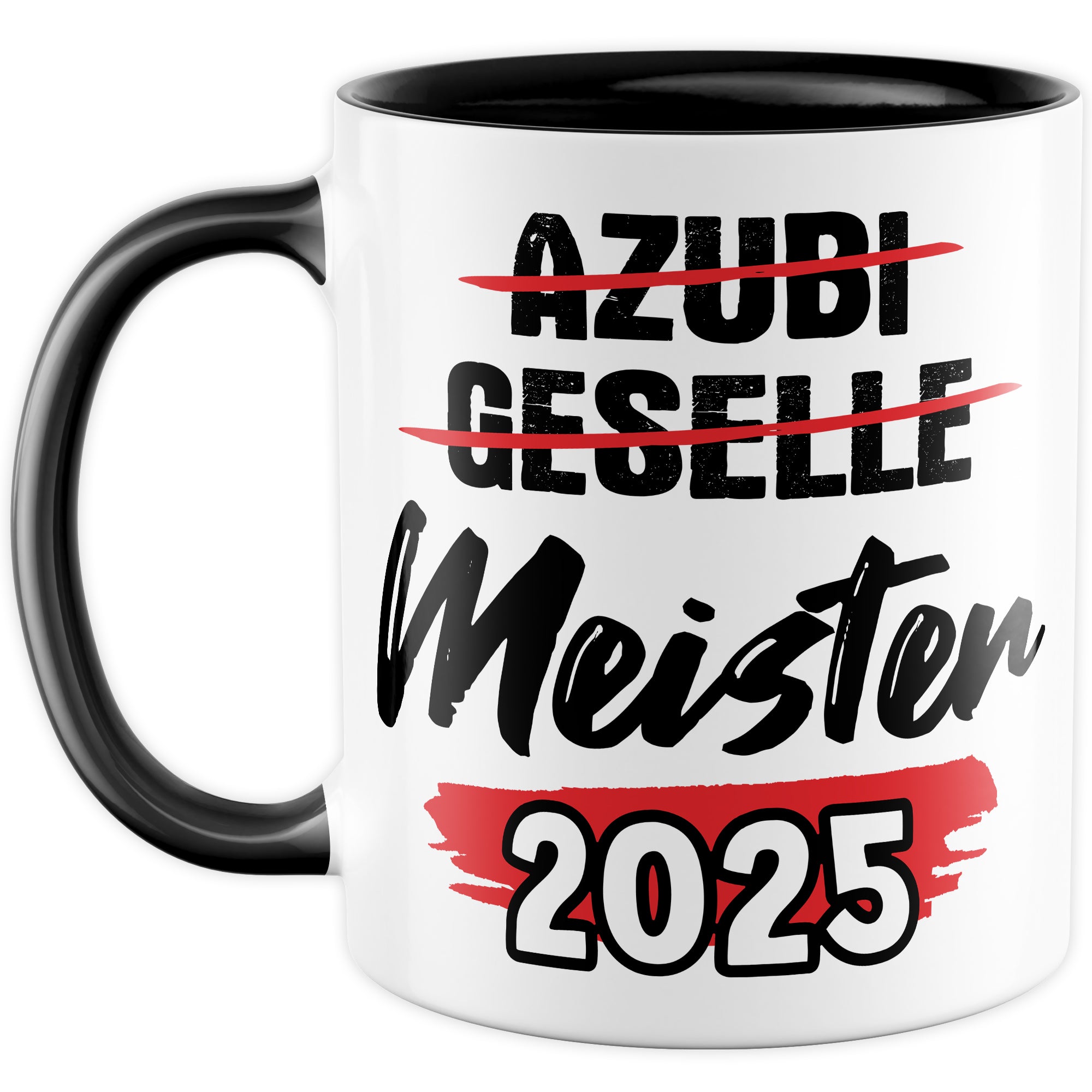 Tasse Meister 2025 Geschenk Meister-Prüfung Bestanden Handwerksmeister Mechatroniker Elektroniker Mechaniker Kaffeetasse Geschenkidee Industriemeister Handwerker Kaffee-Becher