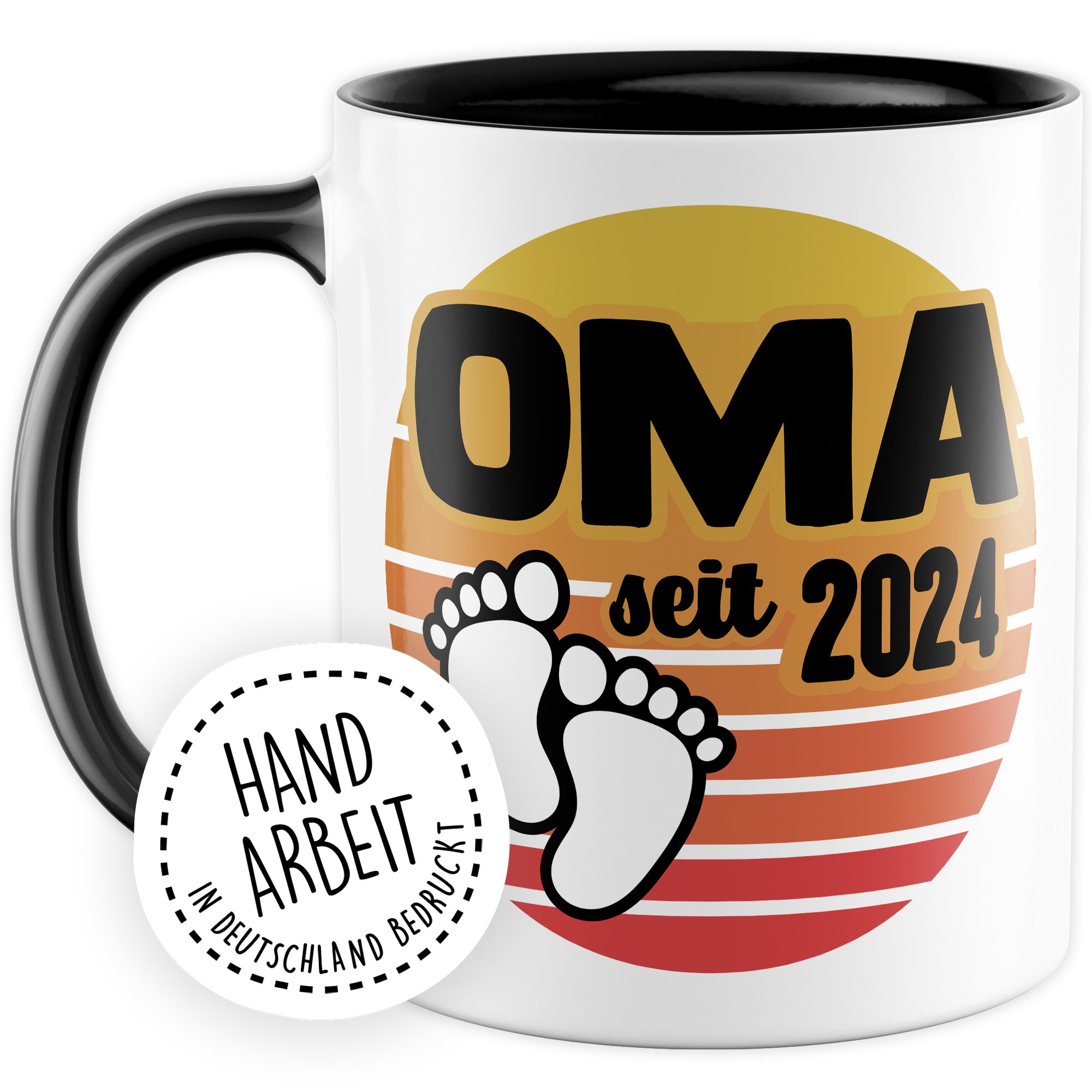 Oma Tasse, Oma - Since 2024, Geschenk Großmutter, Geschenkidee frische Großmutter, frischgebackene Oma 2024 Geschenk Geburt Baby Enkelkind