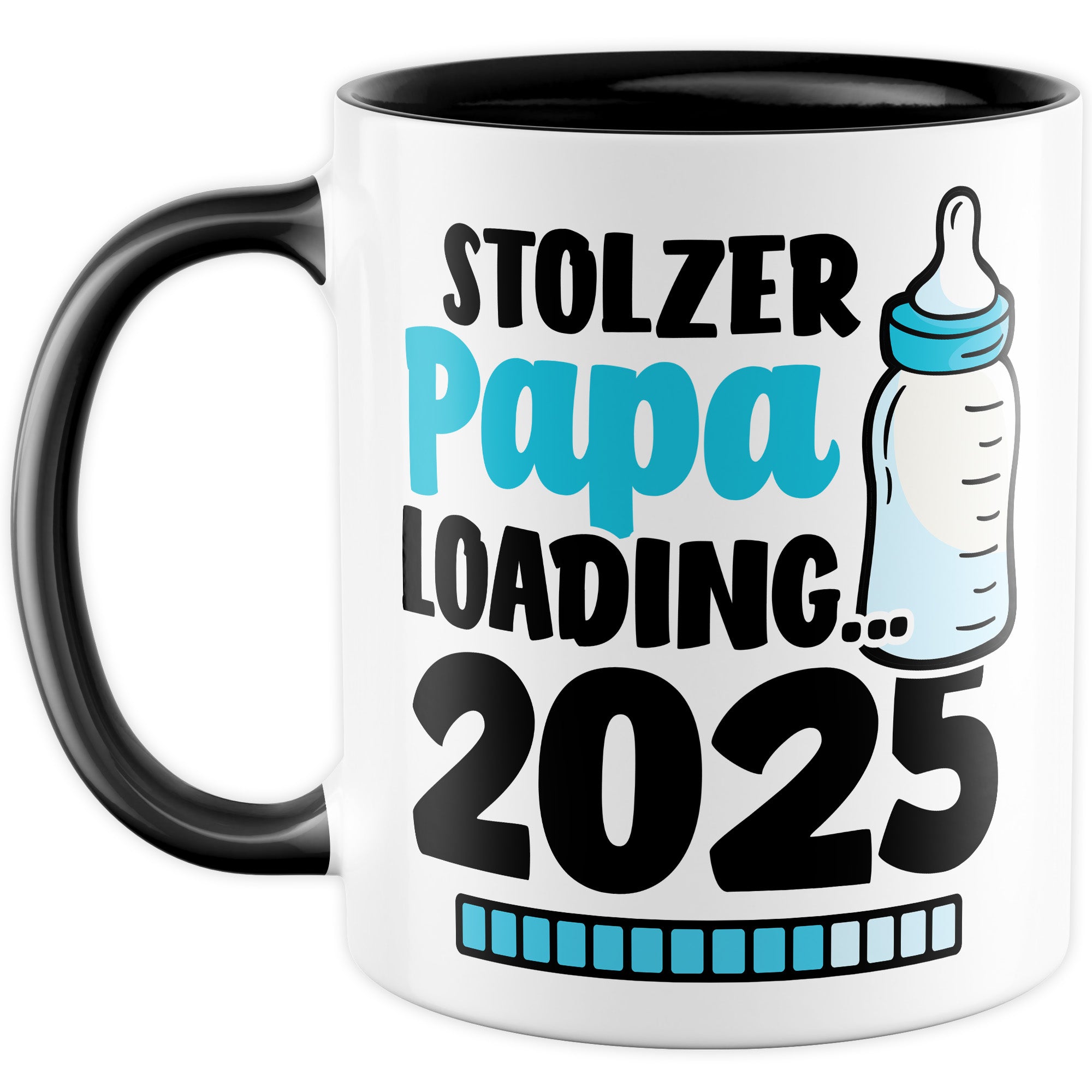 Tasse werdender Papa Geschenk, Stolzer Papa loading … 2025 Geschenkidee Vater Kaffee-Becher Kaffeetasse mit Spruch Teetasse Motiv Vaterschaft werdender Vater