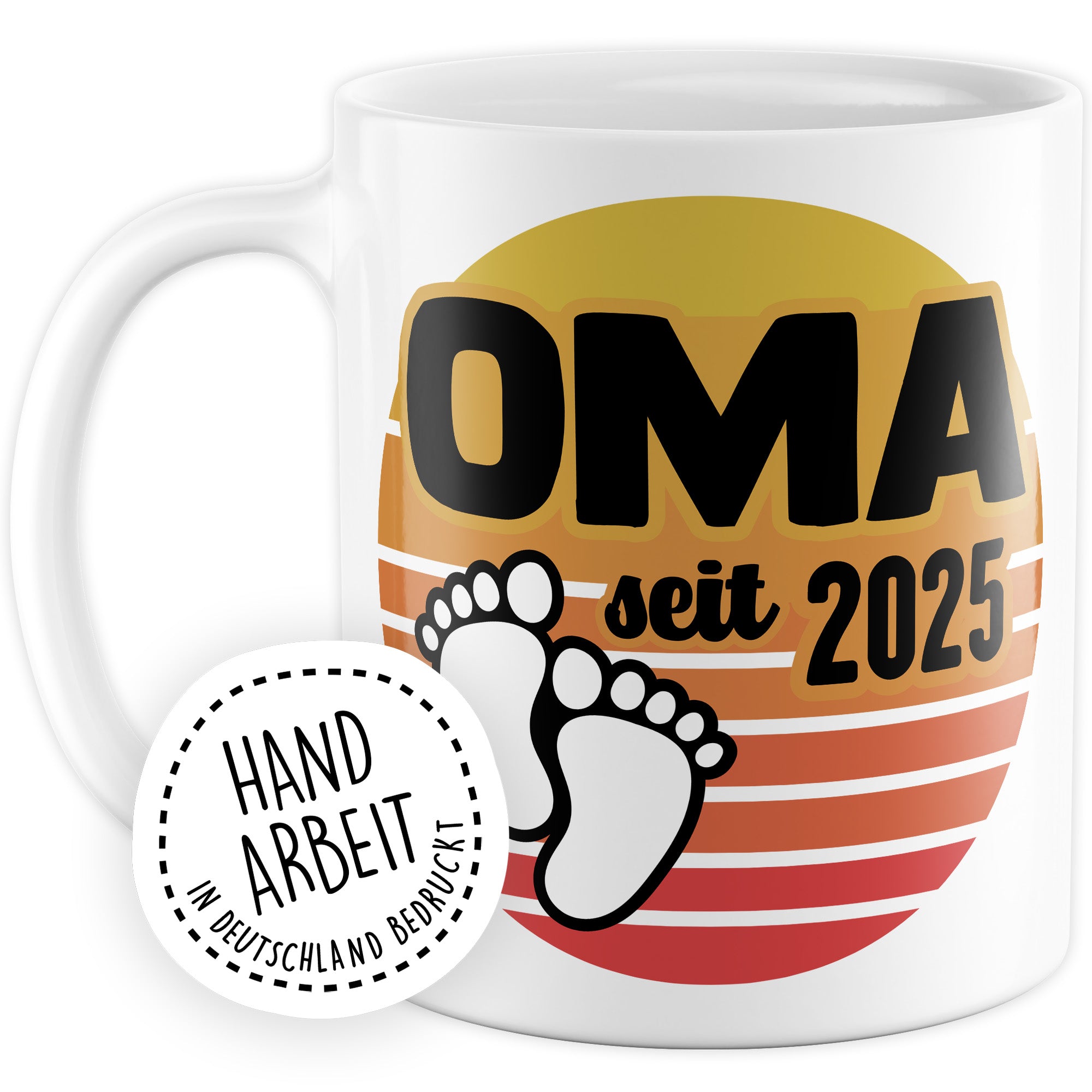 Oma Tasse, Oma - Since 2025, Geschenk Großmutter, Geschenkidee frische Großmutter, frischgebackene Oma 2025 Geschenk Geburt Baby Enkelkind