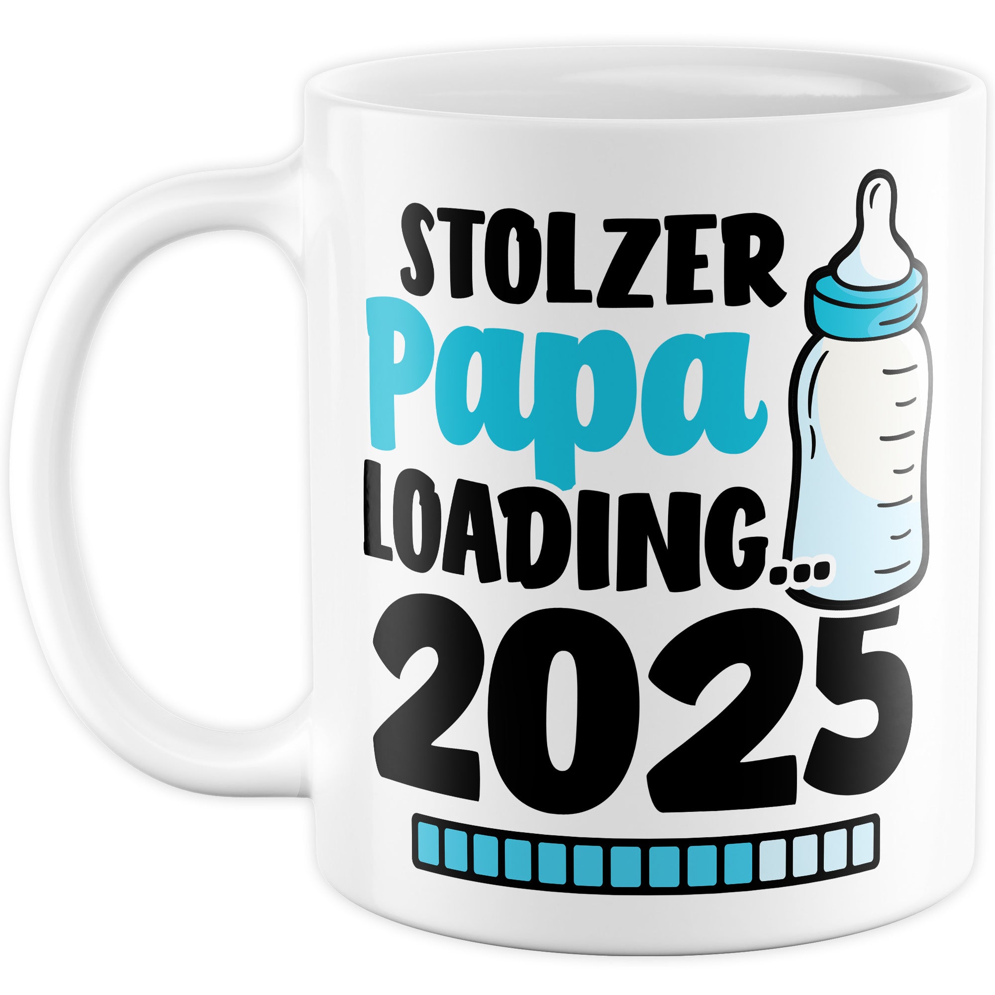 Tasse werdender Papa Geschenk, Stolzer Papa loading … 2025 Geschenkidee Vater Kaffee-Becher Kaffeetasse mit Spruch Teetasse Motiv Vaterschaft werdender Vater