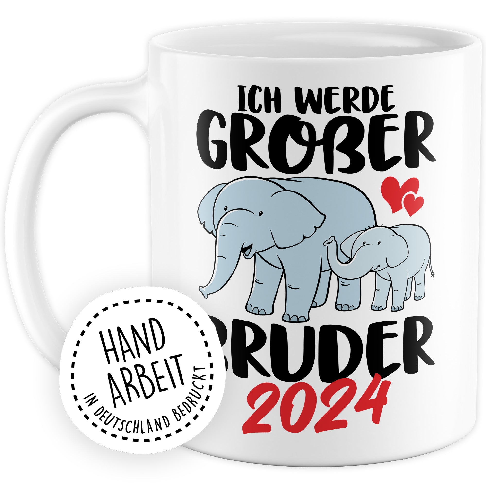 Bruder Tasse 2024 Geschenkidee Einhorn Kakaobecher Geschenk für Geschwister Kakaotasse Kinder Becher