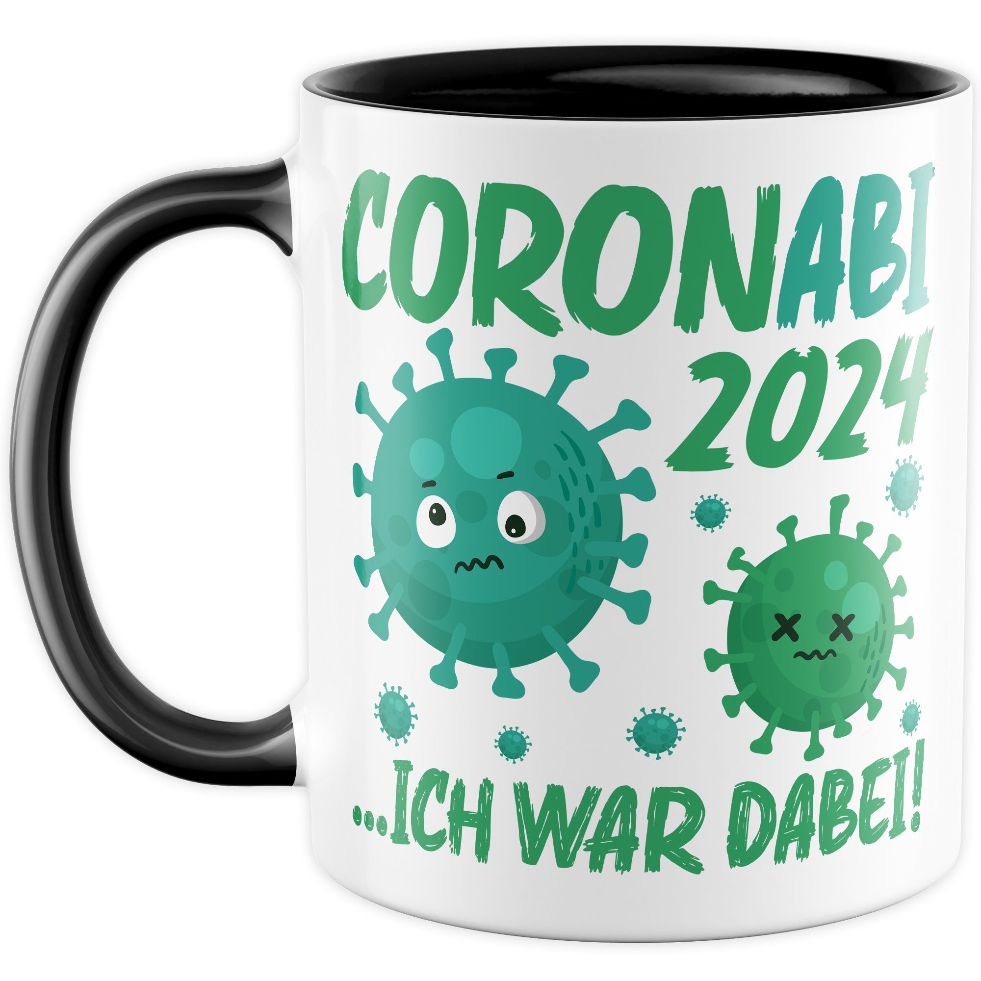 Abitur 2024 Tasse CoronABI Abitur Geschenk Jungs Mädchen lustig Abi Kaffeetasse für Abiturient Abiturientin zum Schul-Abschluss Deko Abiturgeschenk Kaffeebecher