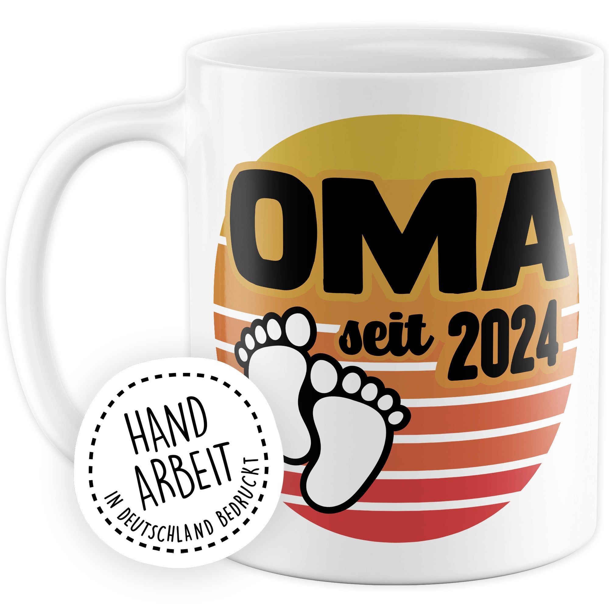 Oma Tasse, Oma - Since 2024, Geschenk Großmutter, Geschenkidee frische Großmutter, frischgebackene Oma 2024 Geschenk Geburt Baby Enkelkind