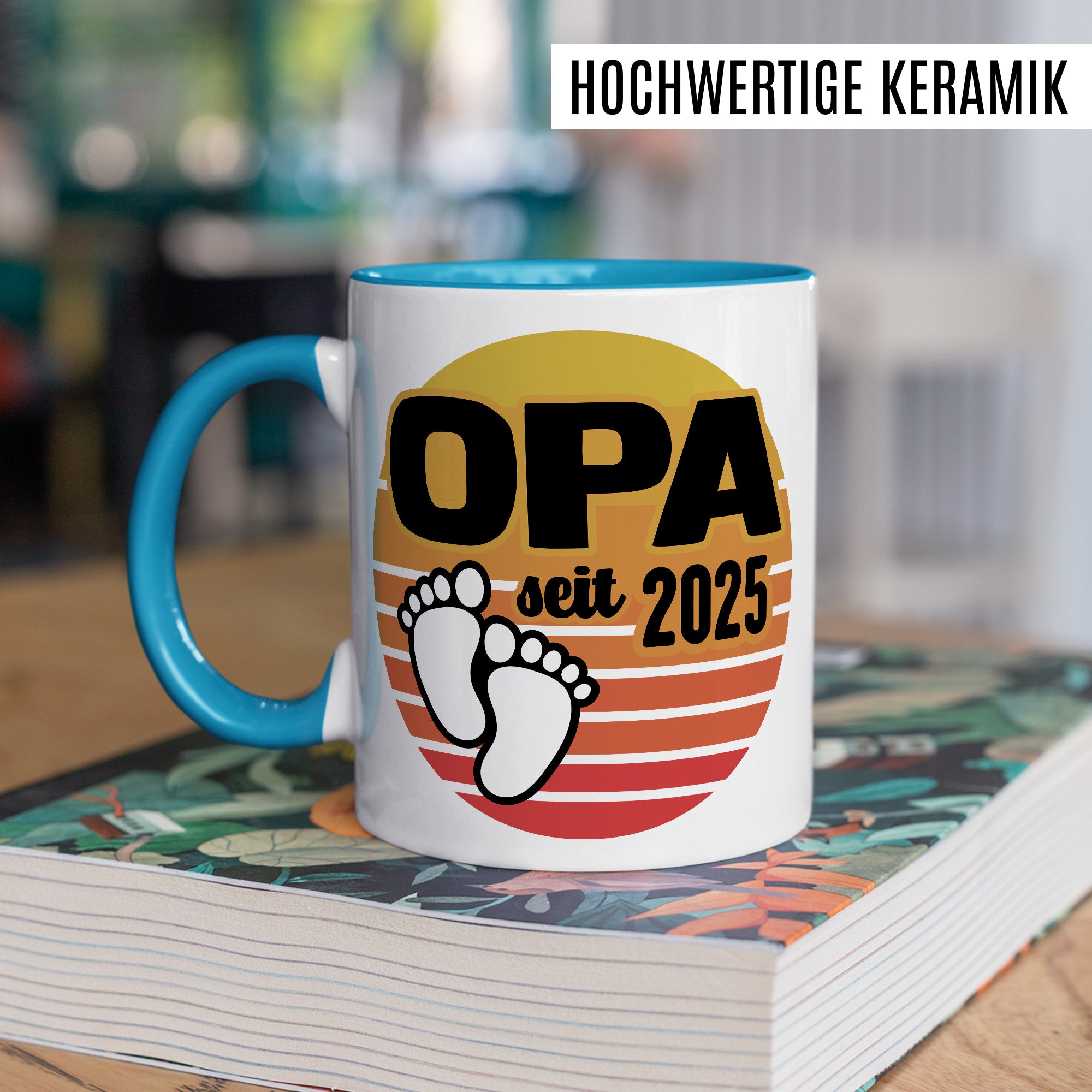 Opa Tasse, Opa - Since 2025, Geschenk Großvater, Geschenkidee frischer Großvater, frischgebackener Opa 2025 Geschenk Geburt Baby Enkelkind