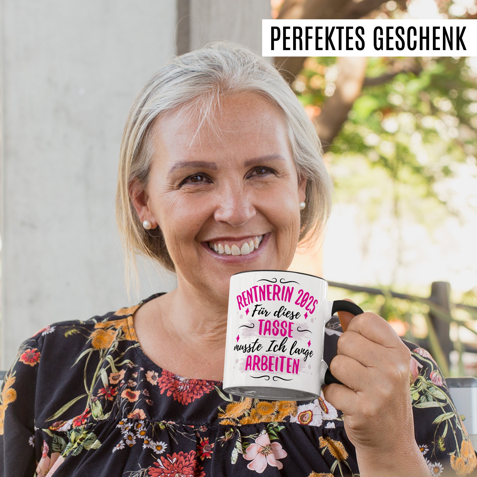 Tasse Rentnerin 2025 lustig - Geschenk zur Rente Frau Kollegin Abschiedsgeschenk - Renteneintritt Rentenbeginn Abschied Pensionierung Ruhestand Geschenke für Frauen Kaffee-Becher