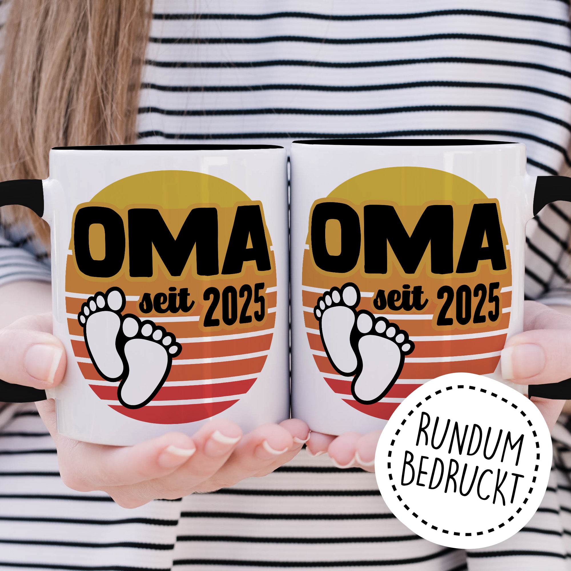 Oma Tasse, Oma - Since 2025, Geschenk Großmutter, Geschenkidee frische Großmutter, frischgebackene Oma 2025 Geschenk Geburt Baby Enkelkind