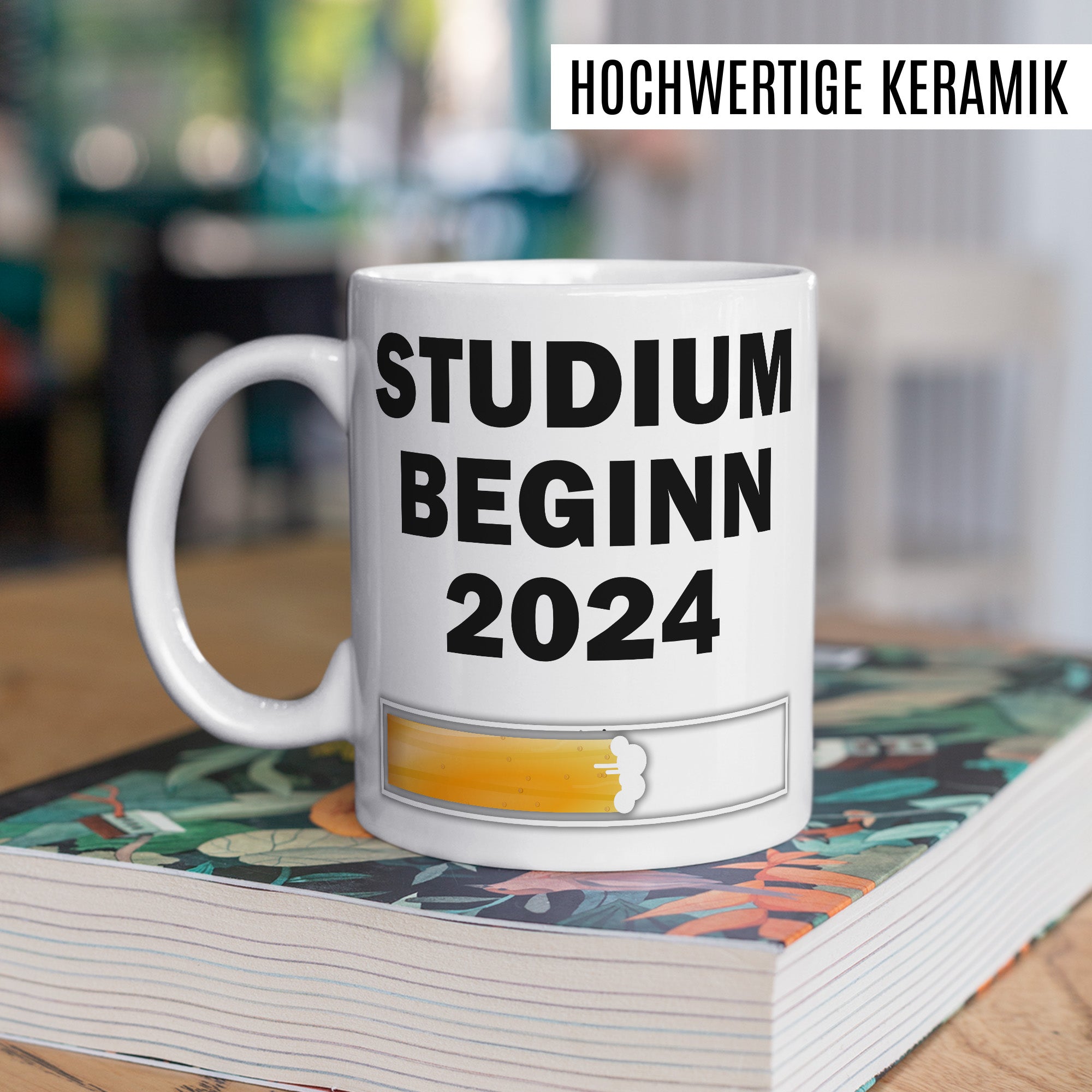 Pagma Druck Studium Geschenk Anfang, Student Tasse Semester 2024, Beginn Studium Geschenkidee Uni Witz Becher, Kaffeetasse Studentin lustig, Studienbeginn Studieren Anfang Beginn Kaffeebecher