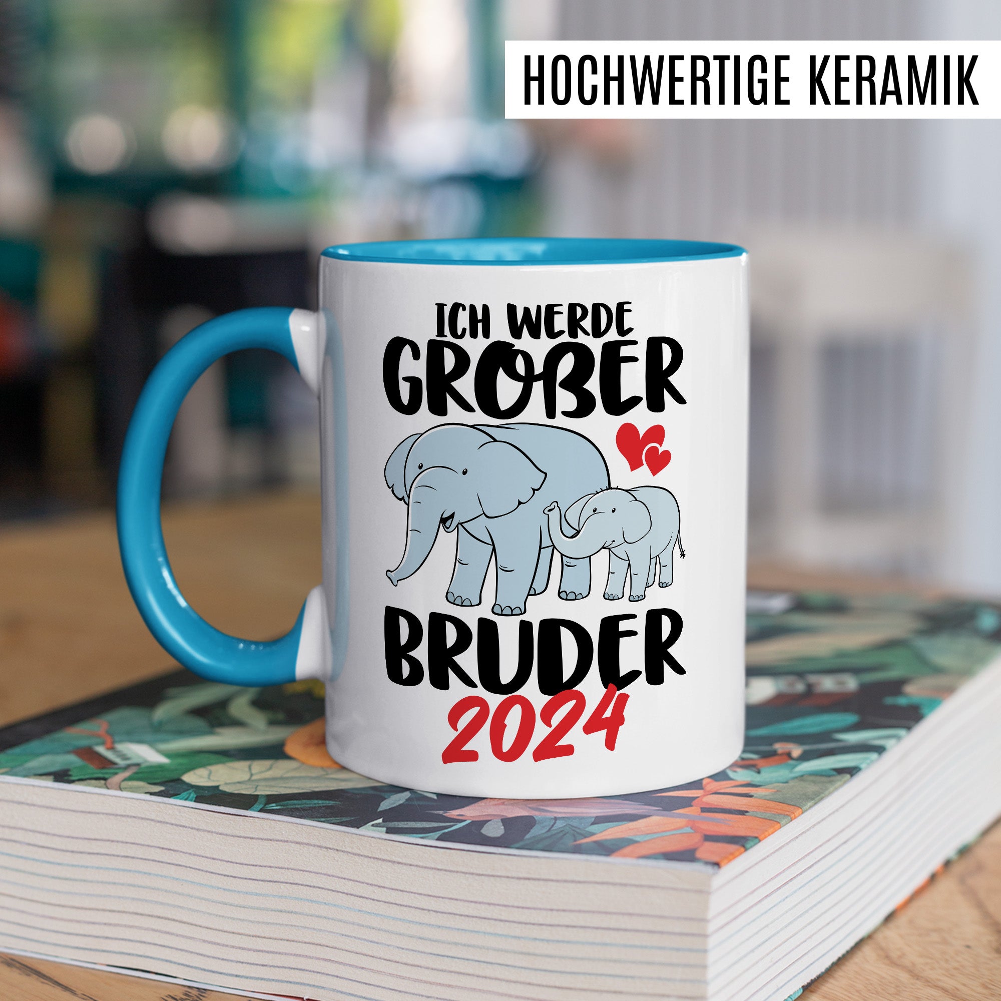 Bruder Tasse 2024 Geschenkidee Einhorn Kakaobecher Geschenk für Geschwister Kakaotasse Kinder Becher