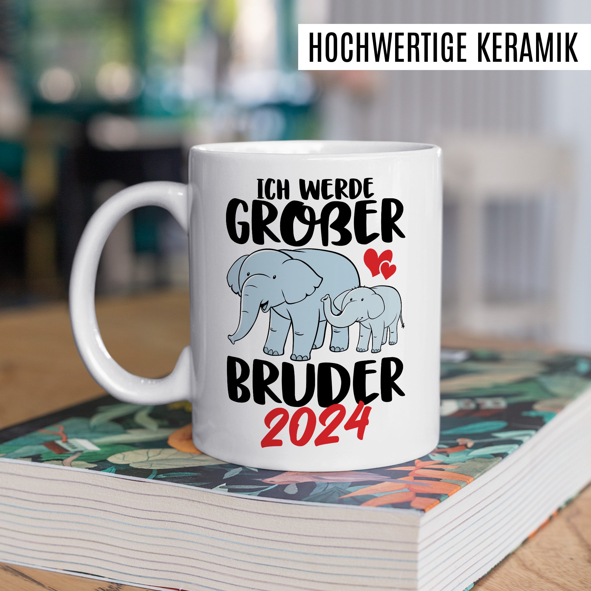 Bruder Tasse 2024 Geschenkidee Einhorn Kakaobecher Geschenk für Geschwister Kakaotasse Kinder Becher