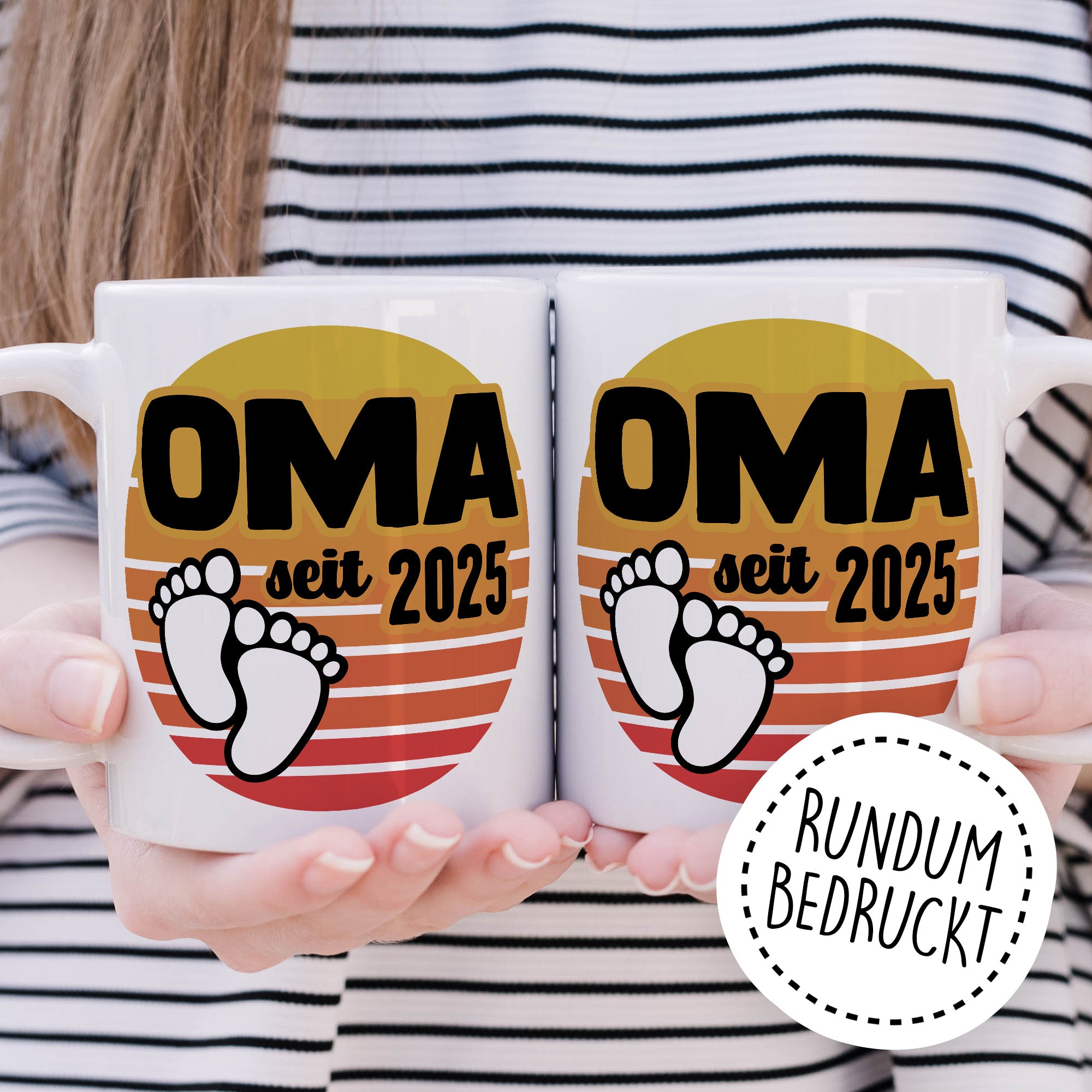 Oma Tasse, Oma - Since 2025, Geschenk Großmutter, Geschenkidee frische Großmutter, frischgebackene Oma 2025 Geschenk Geburt Baby Enkelkind