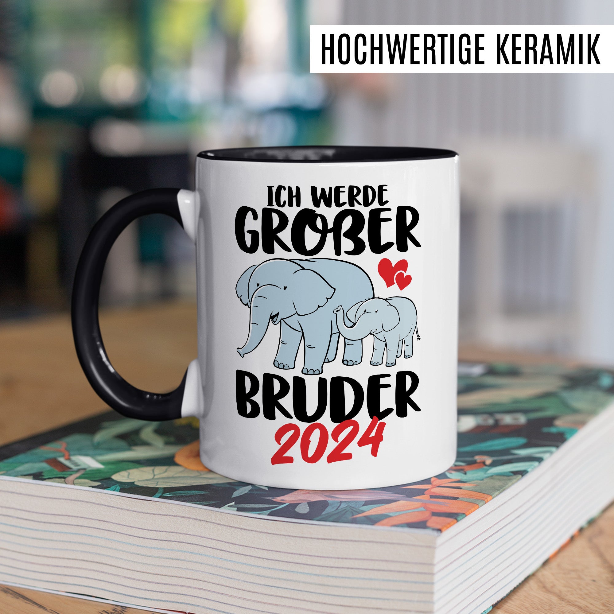 Bruder Tasse 2024 Geschenkidee Einhorn Kakaobecher Geschenk für Geschwister Kakaotasse Kinder Becher