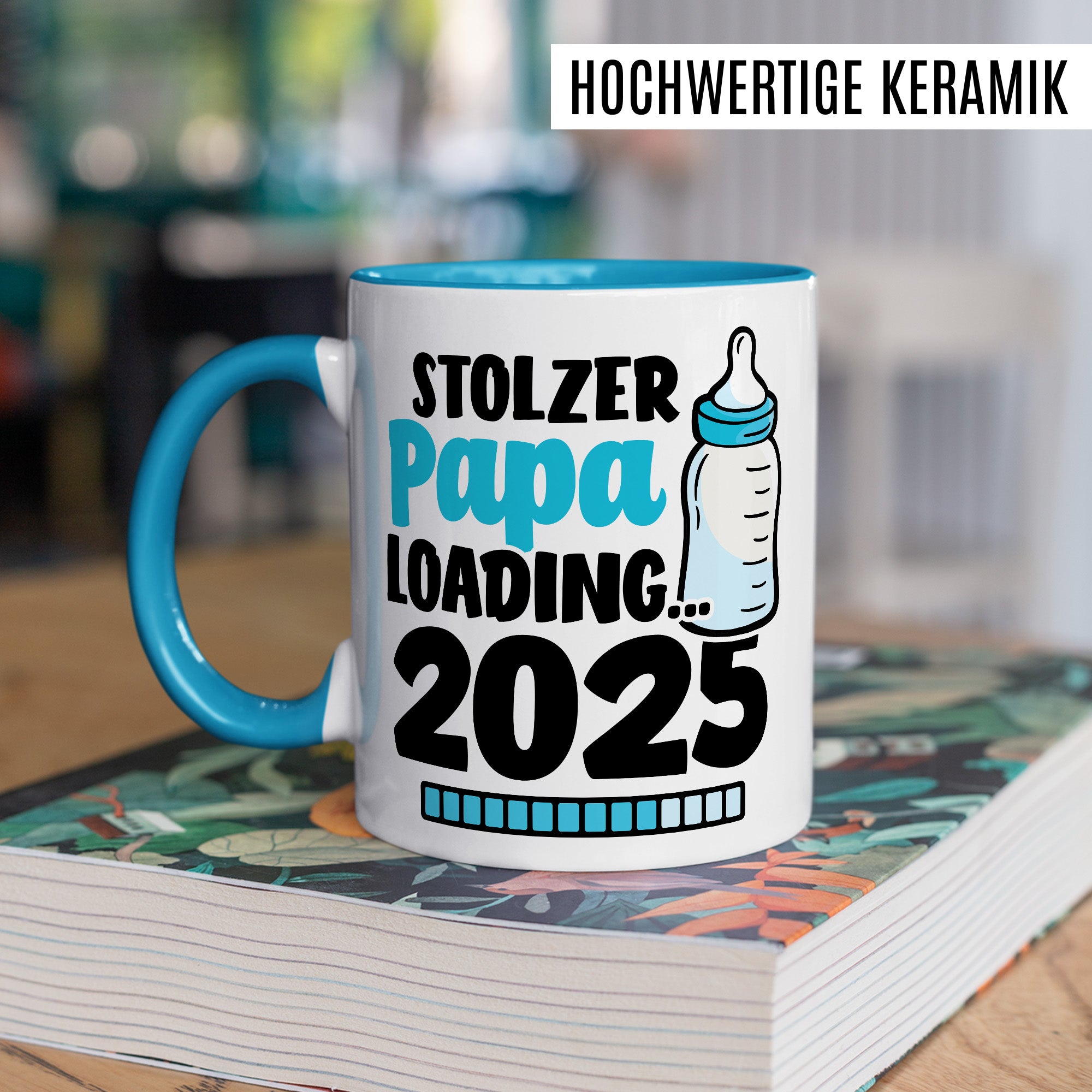 Tasse werdender Papa Geschenk, Stolzer Papa loading … 2025 Geschenkidee Vater Kaffee-Becher Kaffeetasse mit Spruch Teetasse Motiv Vaterschaft werdender Vater
