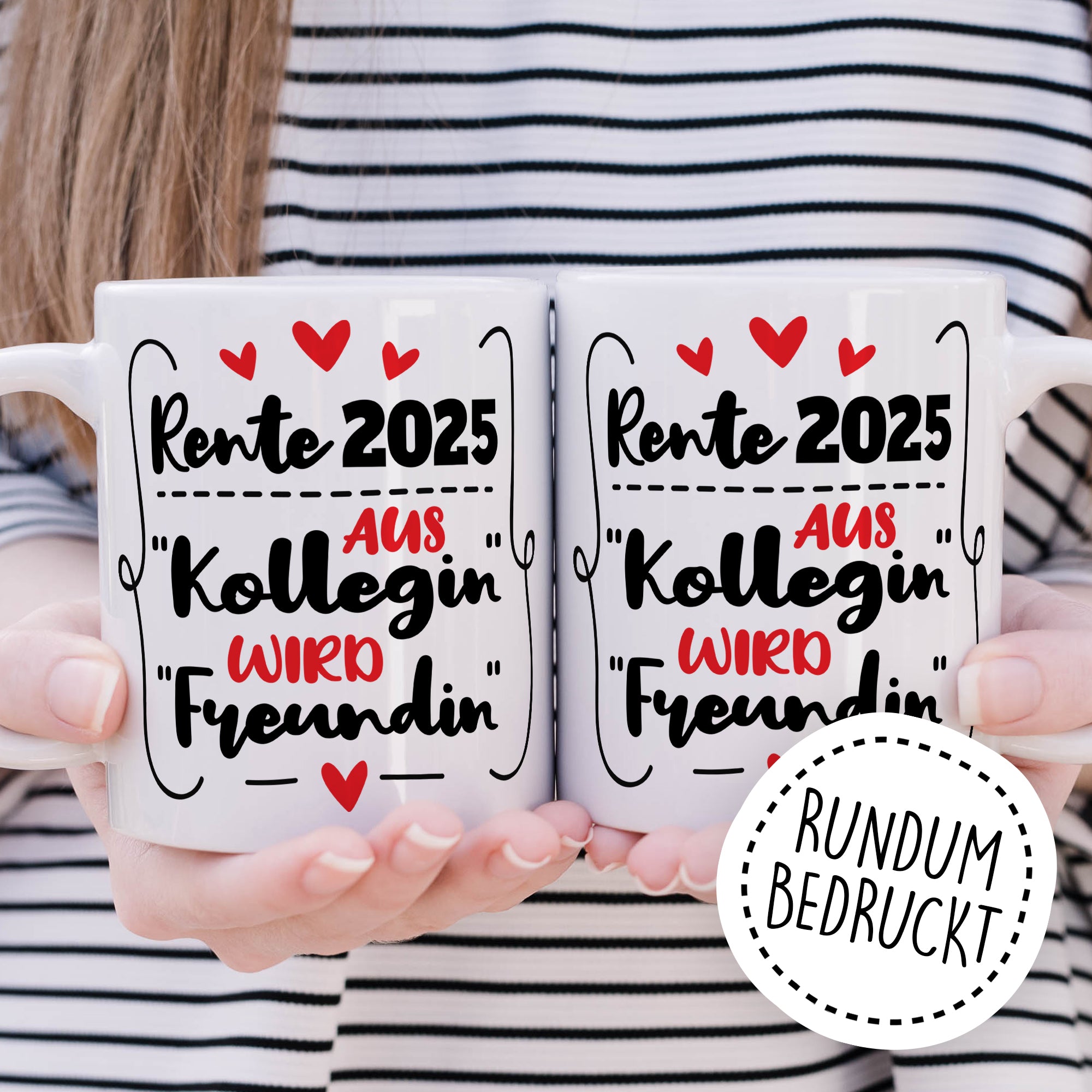 Tasse Kollegin Abschiedsgeschenk Rente - Kolleginnen Freundinnen Geschenk zur Rente 2025 Arbeitskollegin Abschied Verabschiedung Renteneintritt Ruhestand Geschenkidee Kaffee-Becher