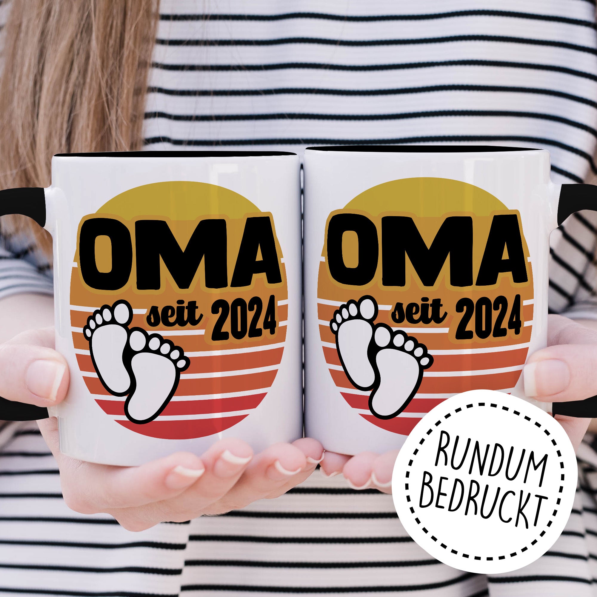 Oma Tasse, Oma - Since 2024, Geschenk Großmutter, Geschenkidee frische Großmutter, frischgebackene Oma 2024 Geschenk Geburt Baby Enkelkind