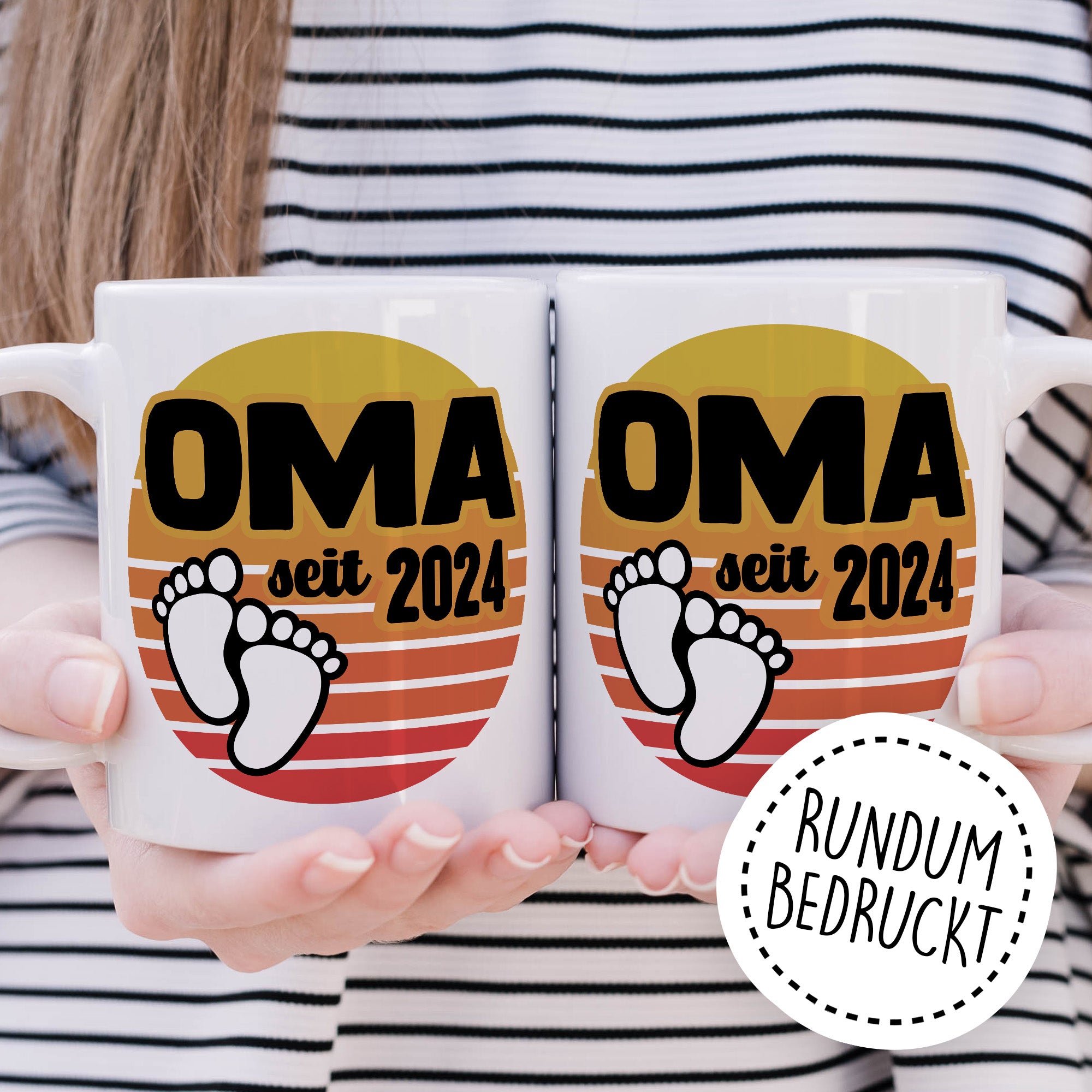 Oma Tasse, Oma - Since 2024, Geschenk Großmutter, Geschenkidee frische Großmutter, frischgebackene Oma 2024 Geschenk Geburt Baby Enkelkind