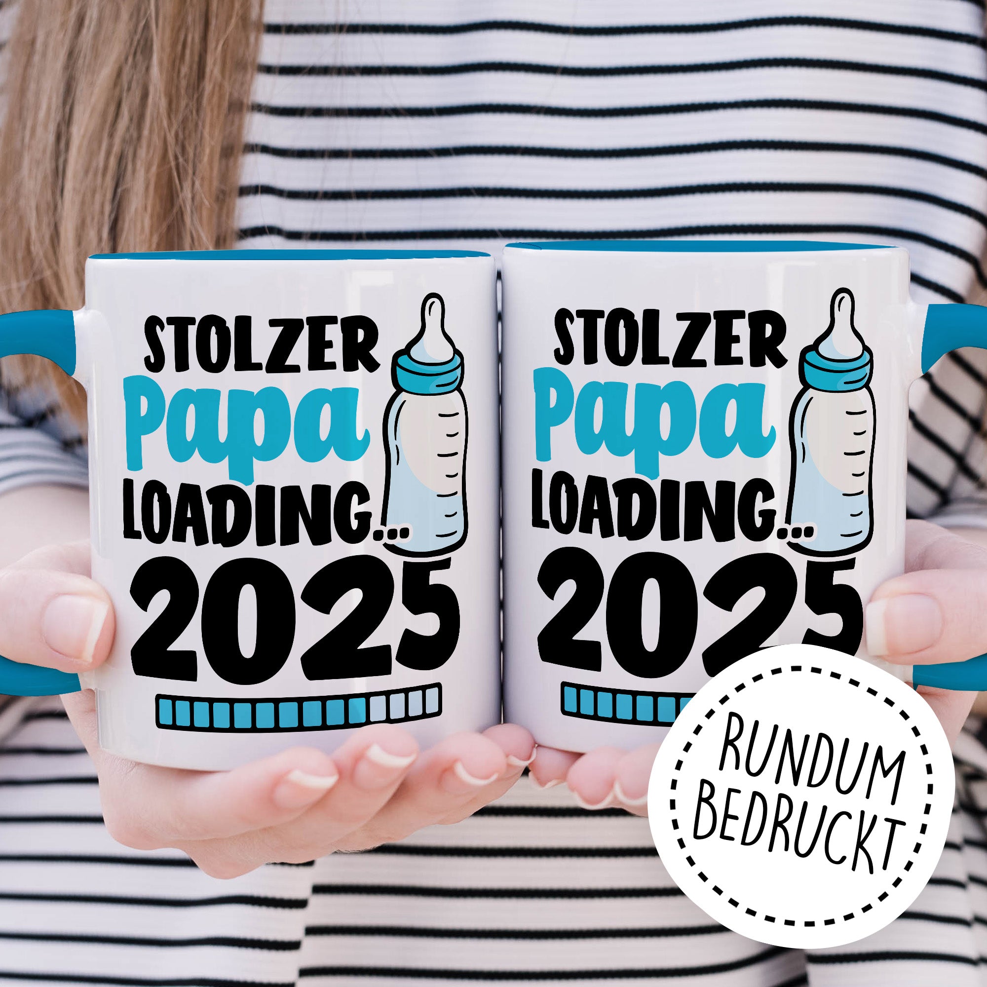 Tasse werdender Papa Geschenk, Stolzer Papa loading … 2025 Geschenkidee Vater Kaffee-Becher Kaffeetasse mit Spruch Teetasse Motiv Vaterschaft werdender Vater