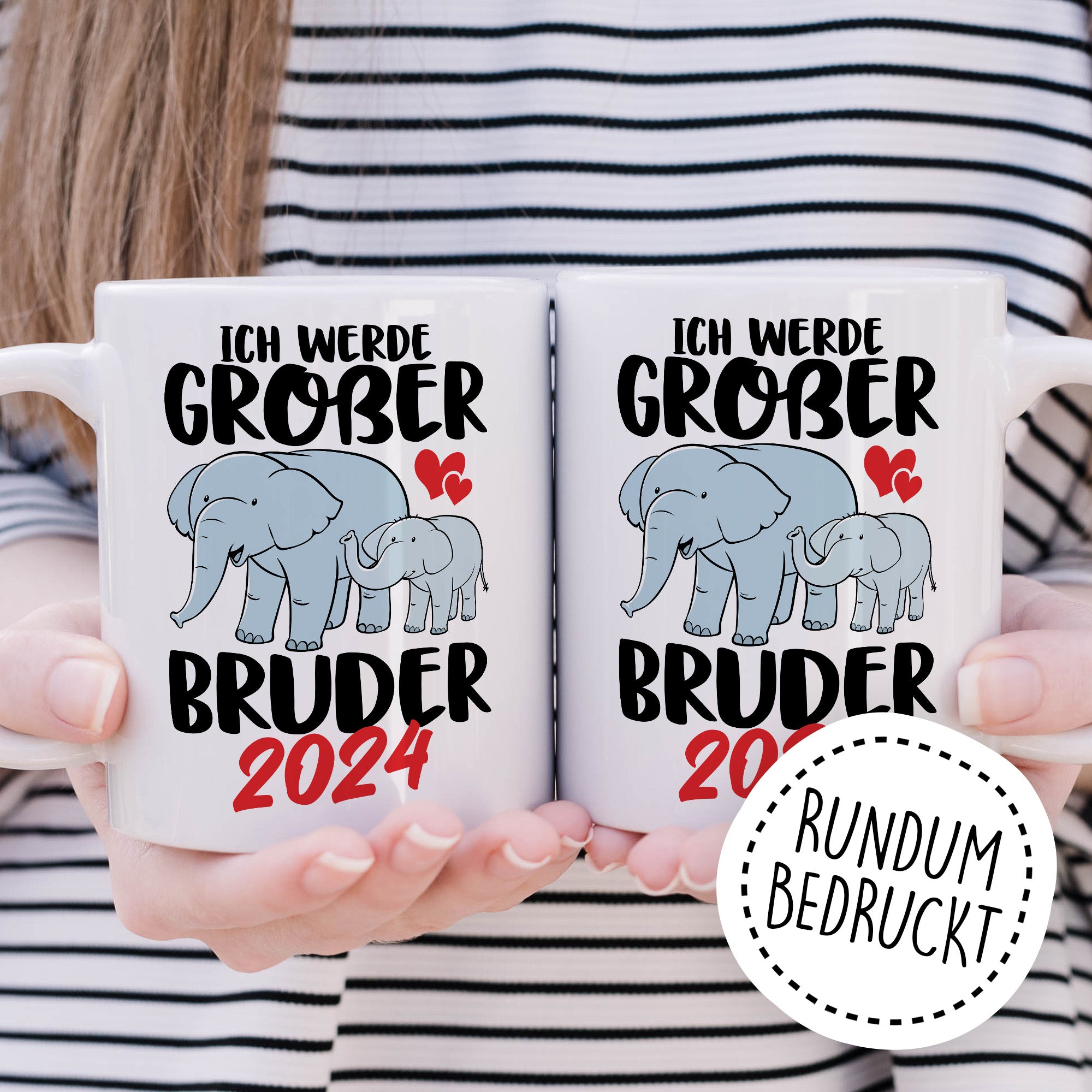 Bruder Tasse 2024 Geschenkidee Einhorn Kakaobecher Geschenk für Geschwister Kakaotasse Kinder Becher