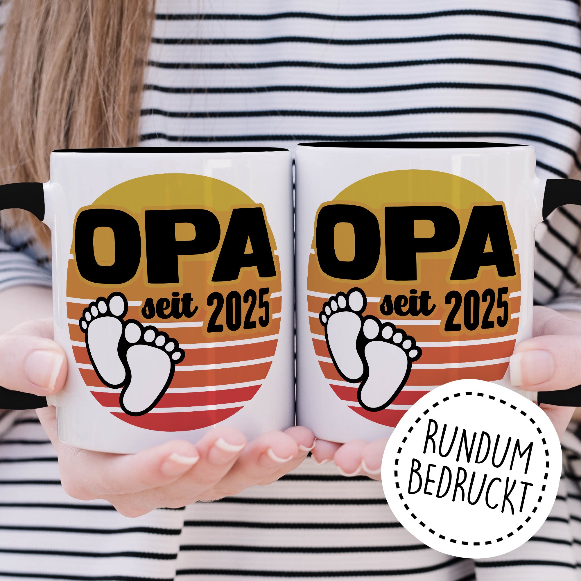 Opa Tasse, Opa - Since 2025, Geschenk Großvater, Geschenkidee frischer Großvater, frischgebackener Opa 2025 Geschenk Geburt Baby Enkelkind