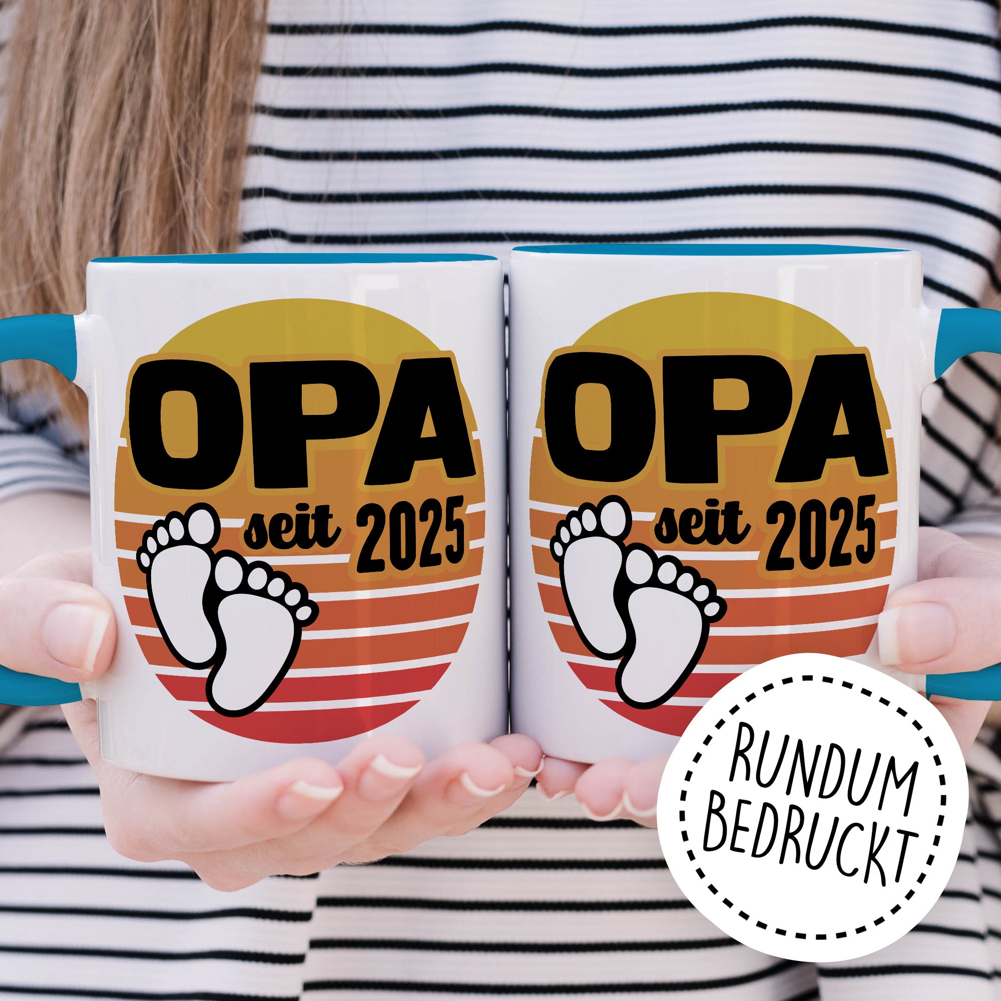 Opa Tasse, Opa - Since 2025, Geschenk Großvater, Geschenkidee frischer Großvater, frischgebackener Opa 2025 Geschenk Geburt Baby Enkelkind