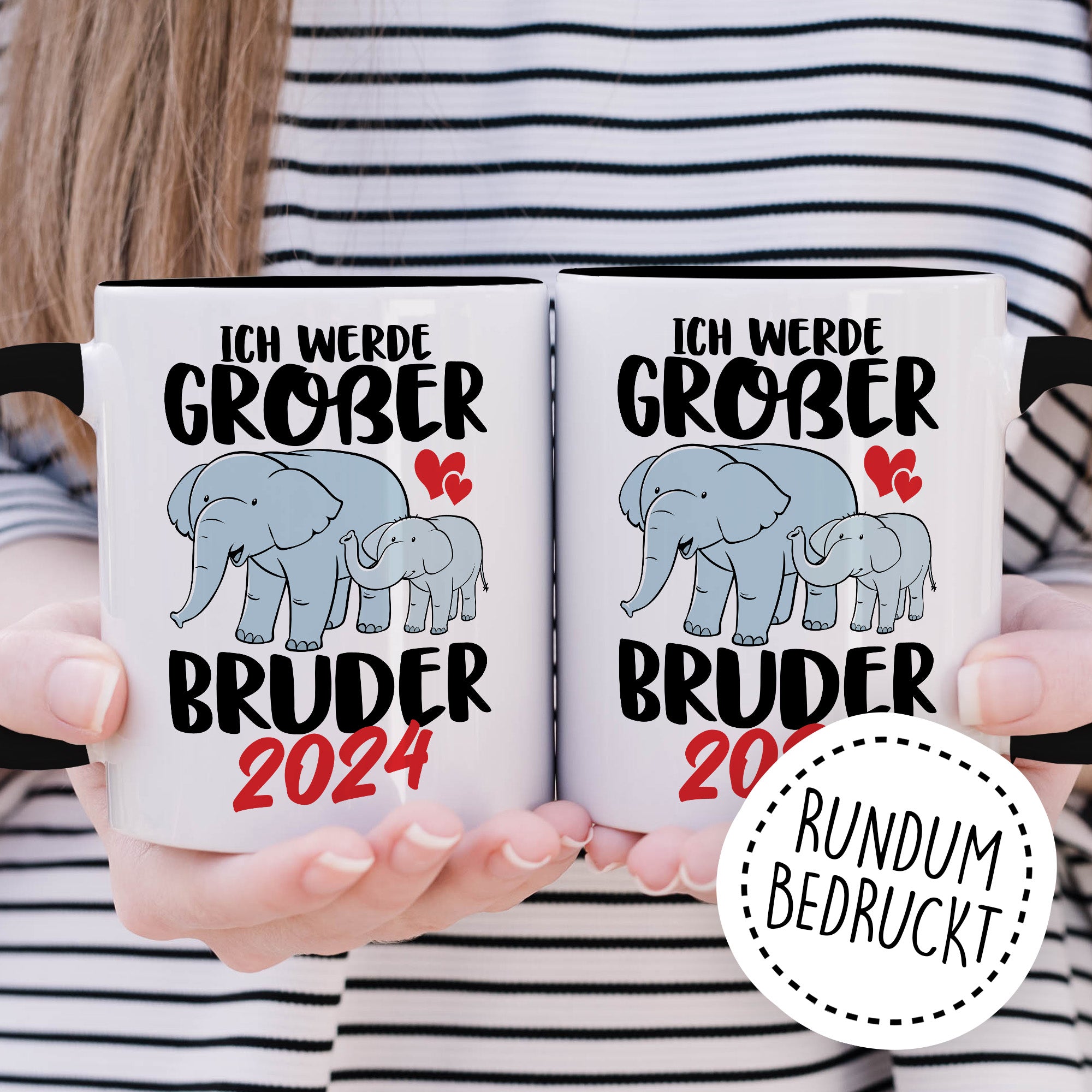 Bruder Tasse 2024 Geschenkidee Einhorn Kakaobecher Geschenk für Geschwister Kakaotasse Kinder Becher