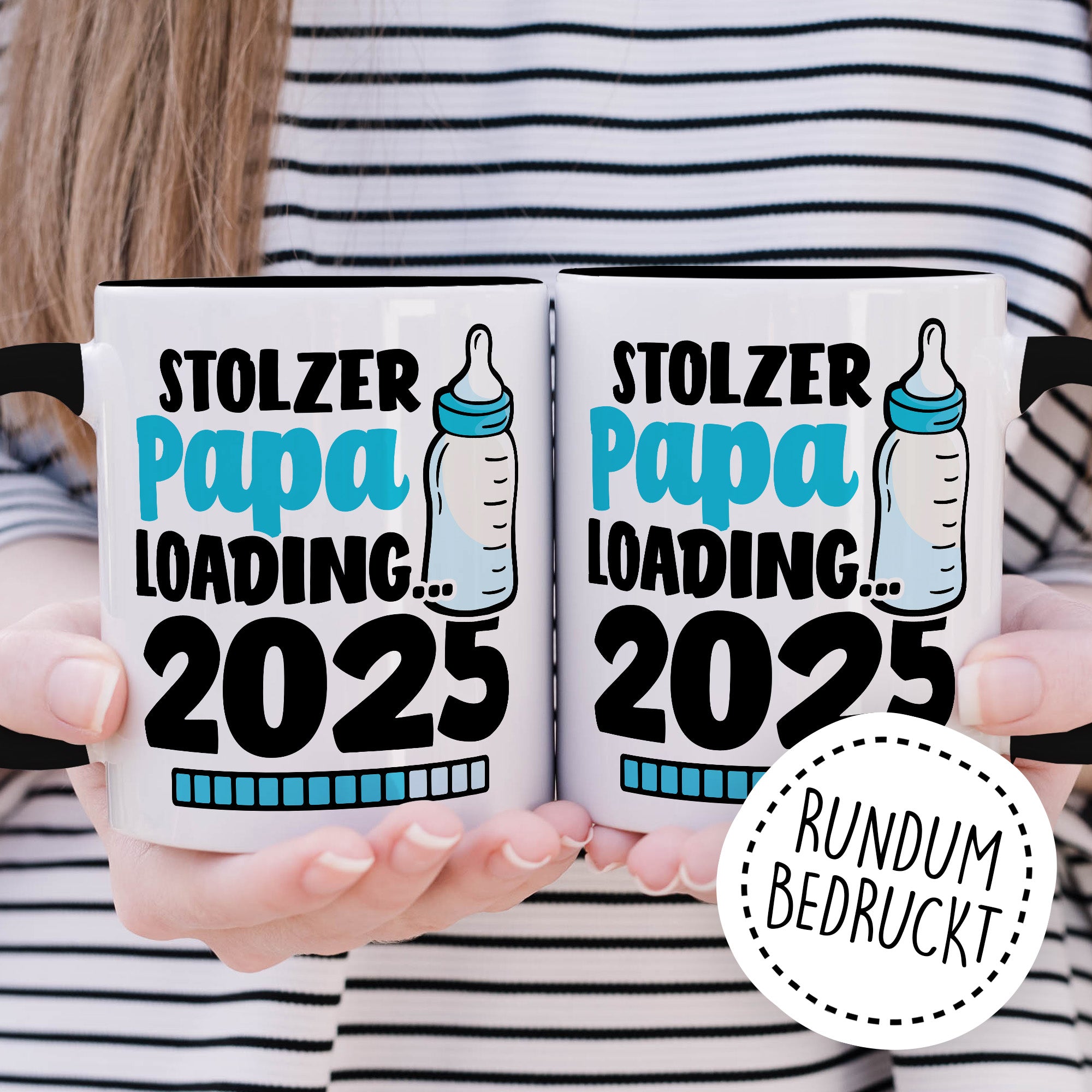 Tasse werdender Papa Geschenk, Stolzer Papa loading … 2025 Geschenkidee Vater Kaffee-Becher Kaffeetasse mit Spruch Teetasse Motiv Vaterschaft werdender Vater