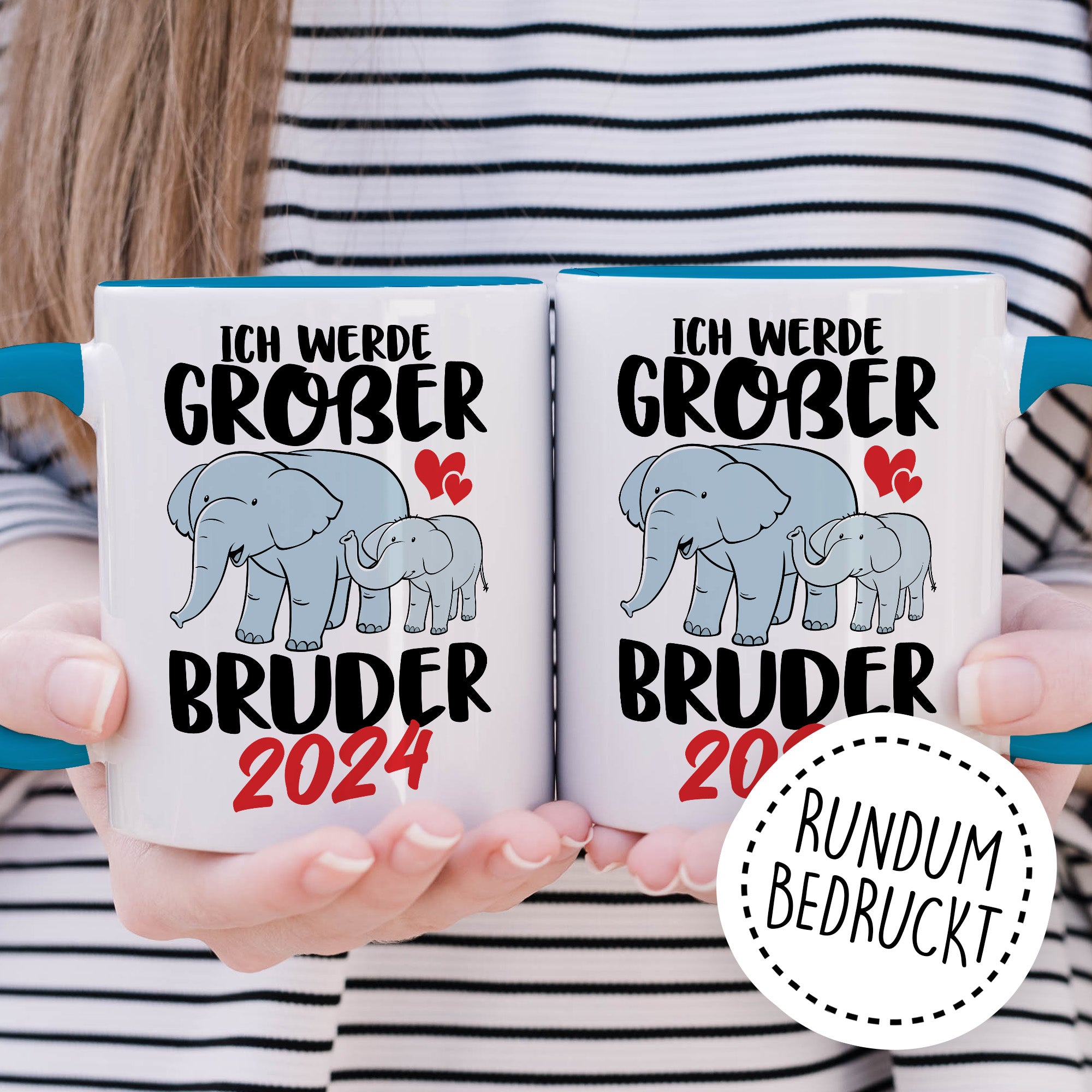 Bruder Tasse 2024 Geschenkidee Einhorn Kakaobecher Geschenk für Geschwister Kakaotasse Kinder Becher