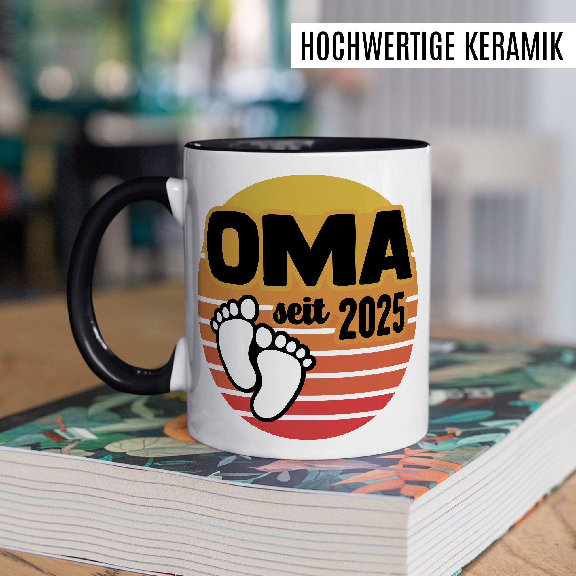 Oma Tasse, Oma - Since 2025, Geschenk Großmutter, Geschenkidee frische Großmutter, frischgebackene Oma 2025 Geschenk Geburt Baby Enkelkind