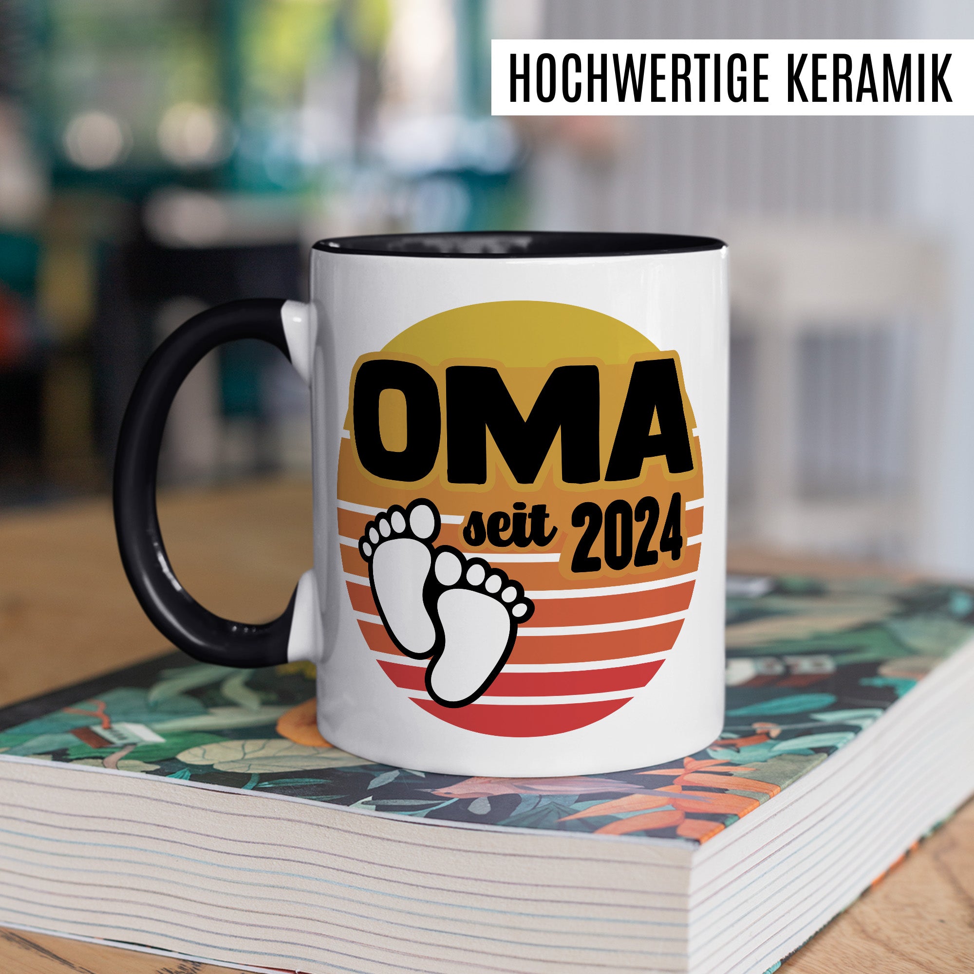 Oma Tasse, Oma - Since 2024, Geschenk Großmutter, Geschenkidee frische Großmutter, frischgebackene Oma 2024 Geschenk Geburt Baby Enkelkind