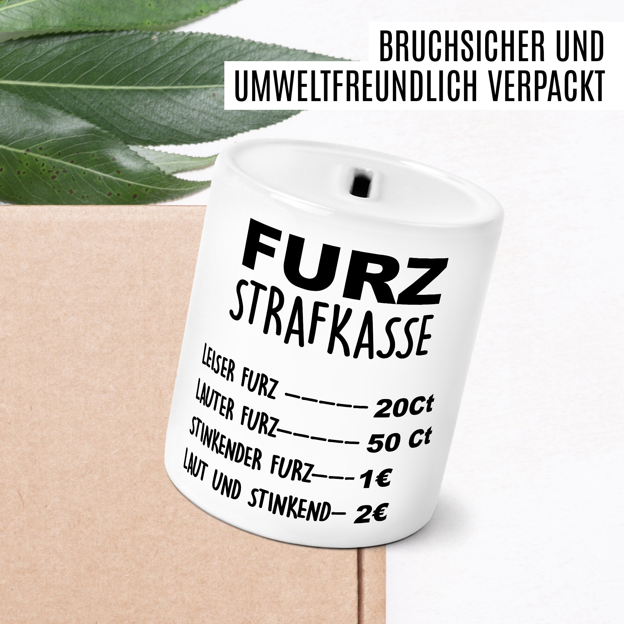 Spardose lustig Furzen Furzdose - Sparbüchse Jungen Männer Kollegen Büro - lustiges Geschenk Geschenkidee Humor Familie Sparschwein