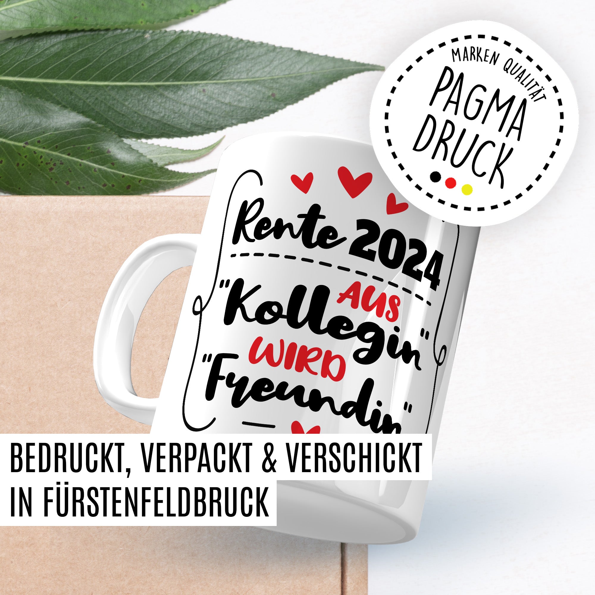 Tasse Kollegin Abschiedsgeschenk Rente - Kolleginnen Freundinnen Geschenk zur Rente 2024 Arbeitskollegin Abschied Verabschiedung Renteneintritt Ruhestand Geschenkidee Kaffee-Becher