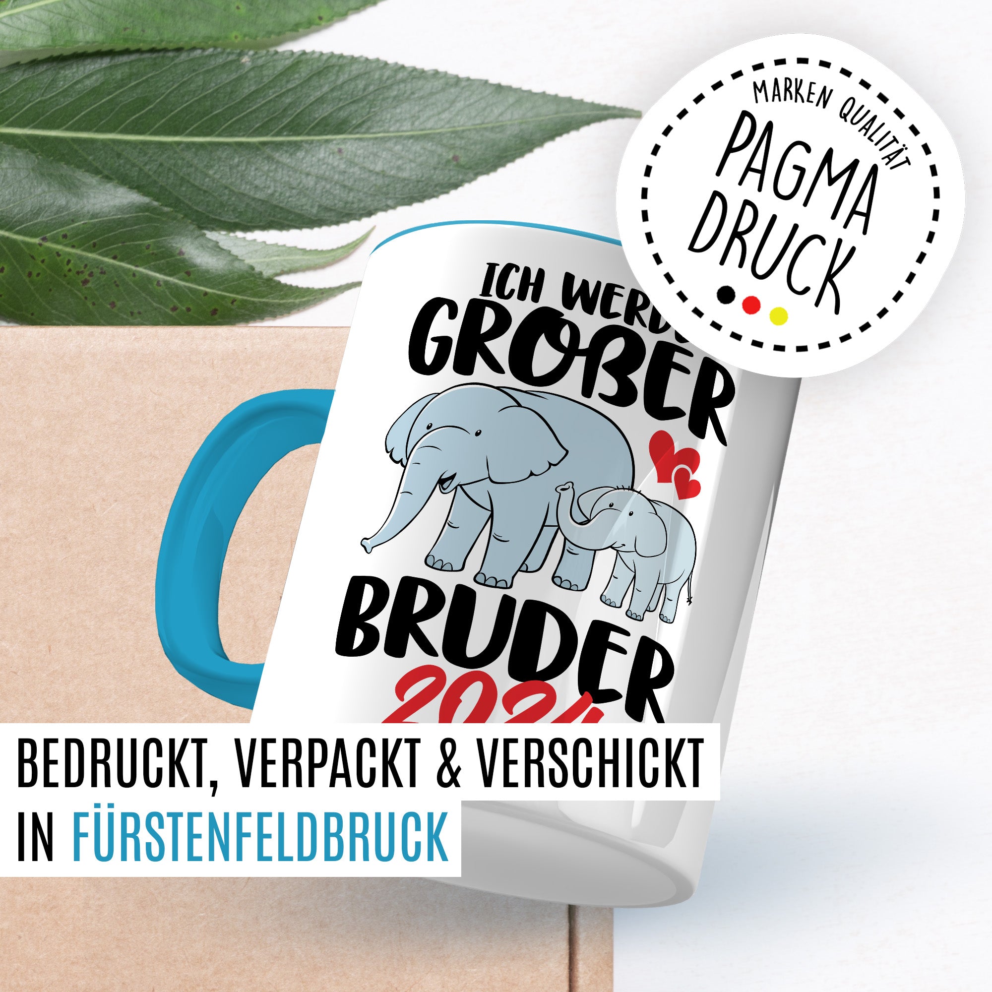 Bruder Tasse 2024 Geschenkidee Einhorn Kakaobecher Geschenk für Geschwister Kakaotasse Kinder Becher